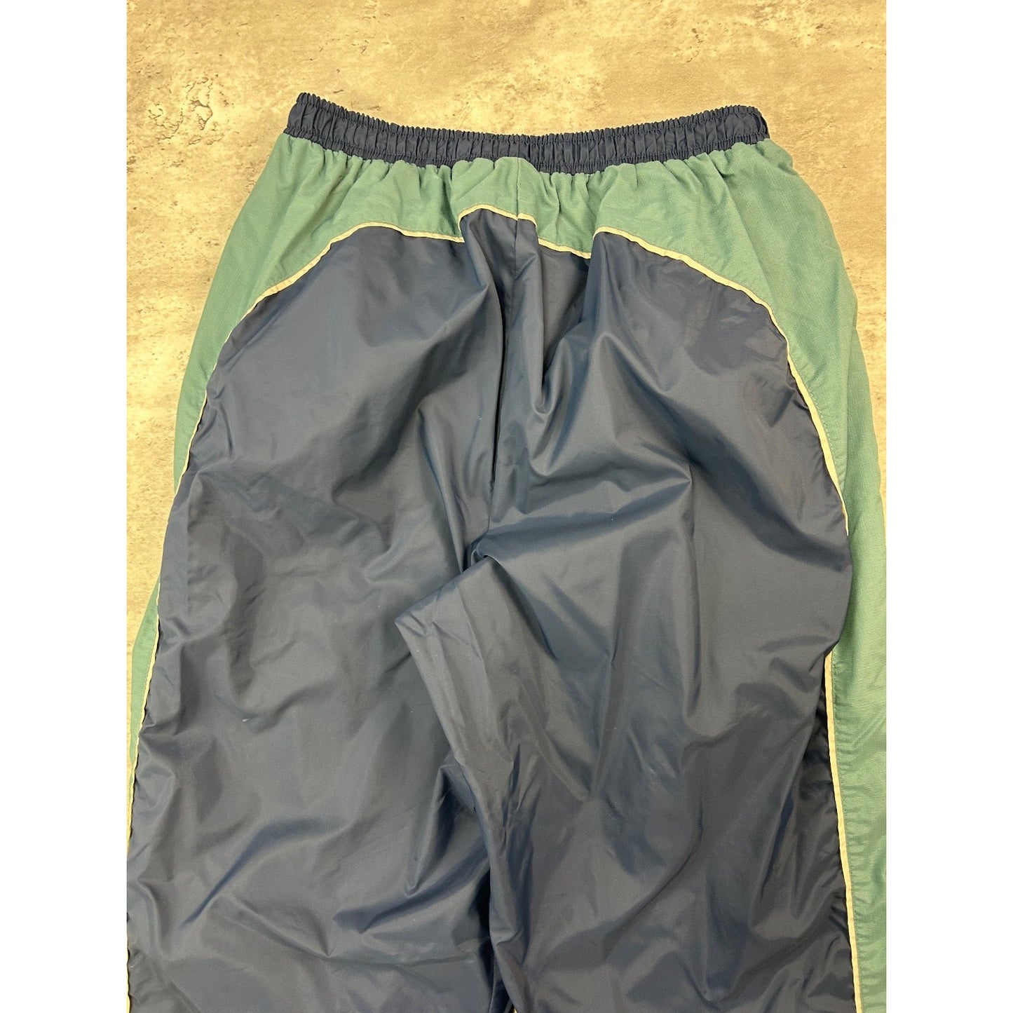 Vintage 2000s YOUTH Nike Embroidered Swoosh Two Tone Nylon Track Pants Sz Large