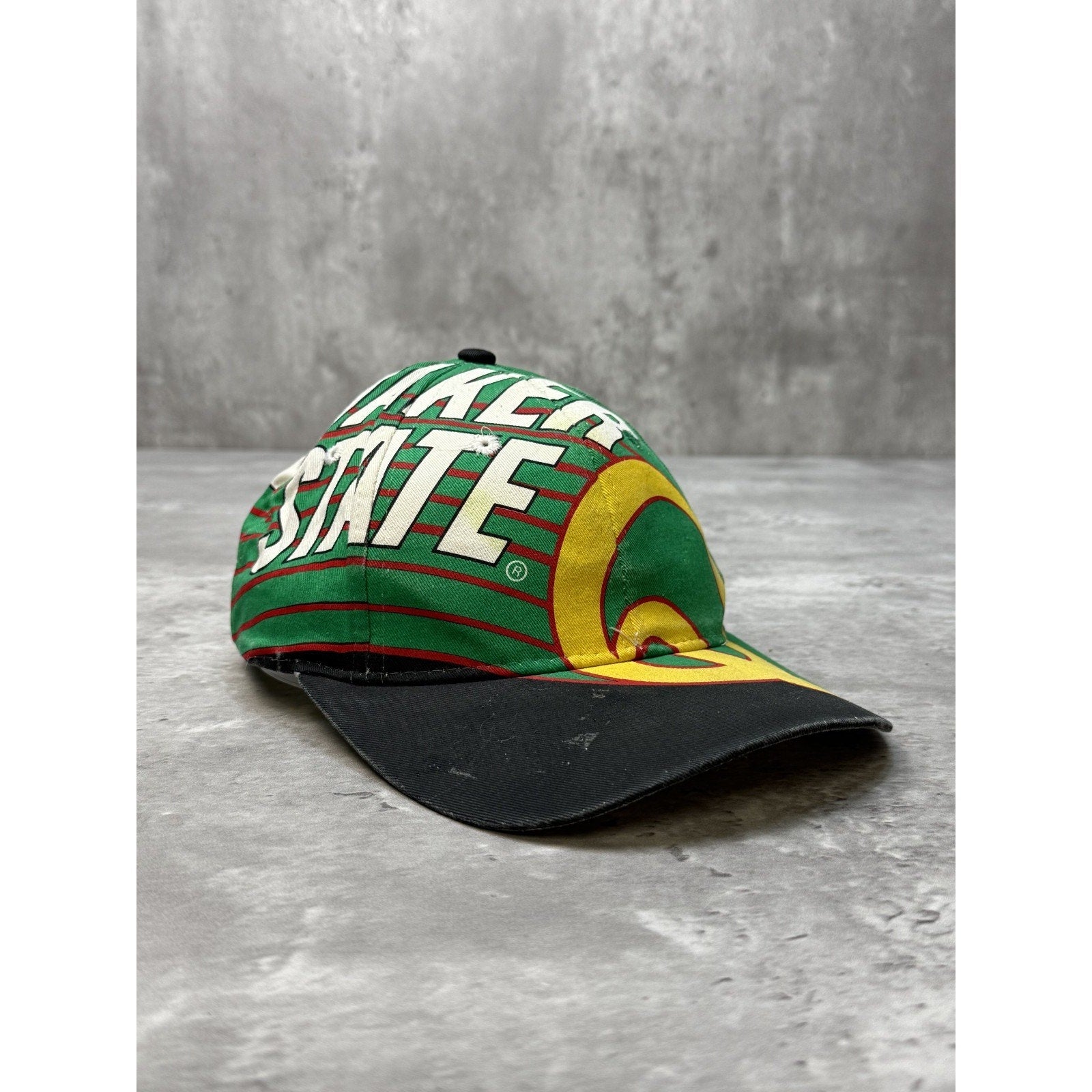 Vintage 90s Nascar Quaker State Racing All Over Print Snapback Hat OSFA