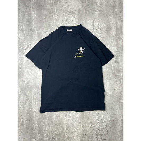 Vintage 90s Lifeforms Volley Frog Cartoon Graphic T-Shirt Size Large Black