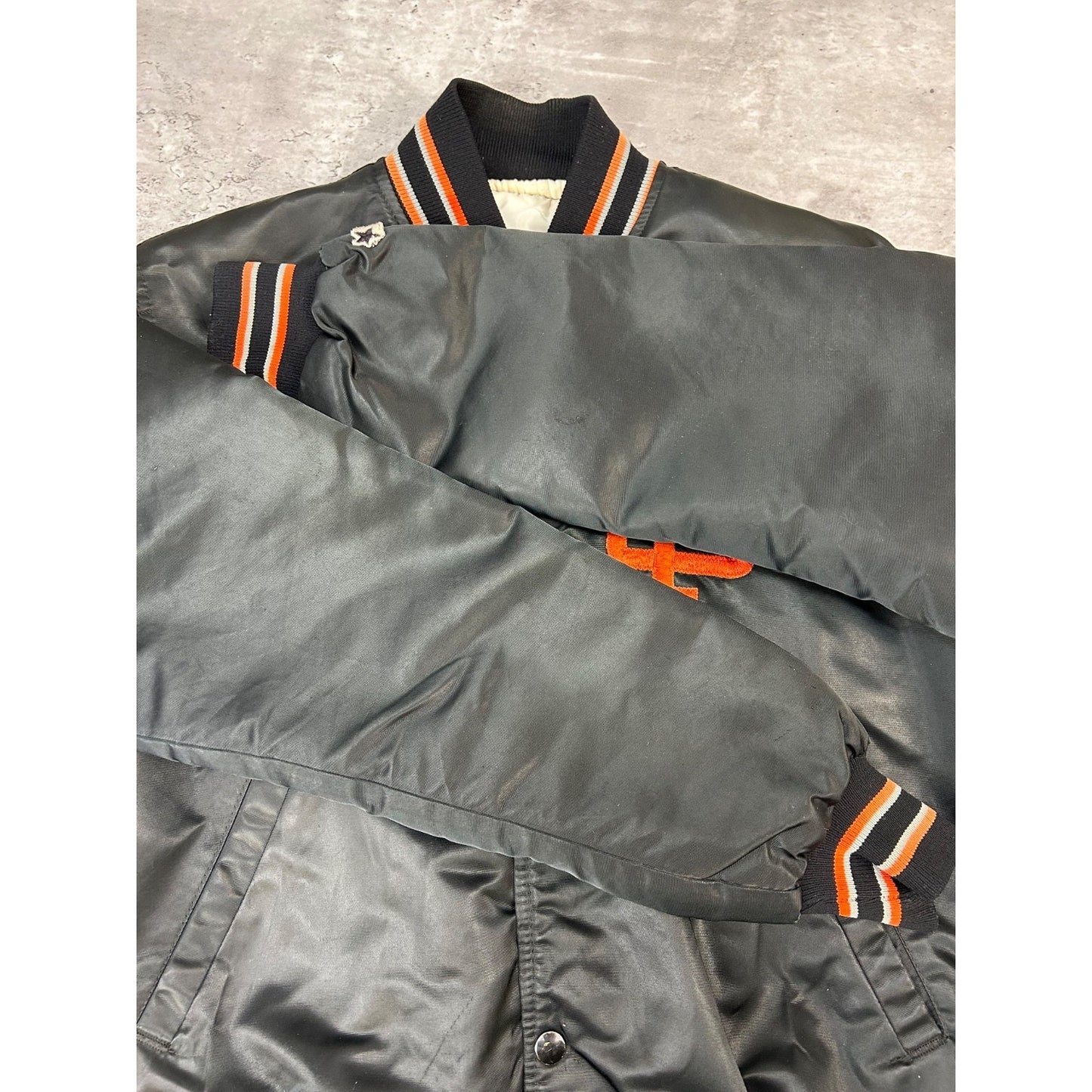 Vintage 80s/90s San Francisco Giants MLB Embroidered Satin Bomber Jacket Medium