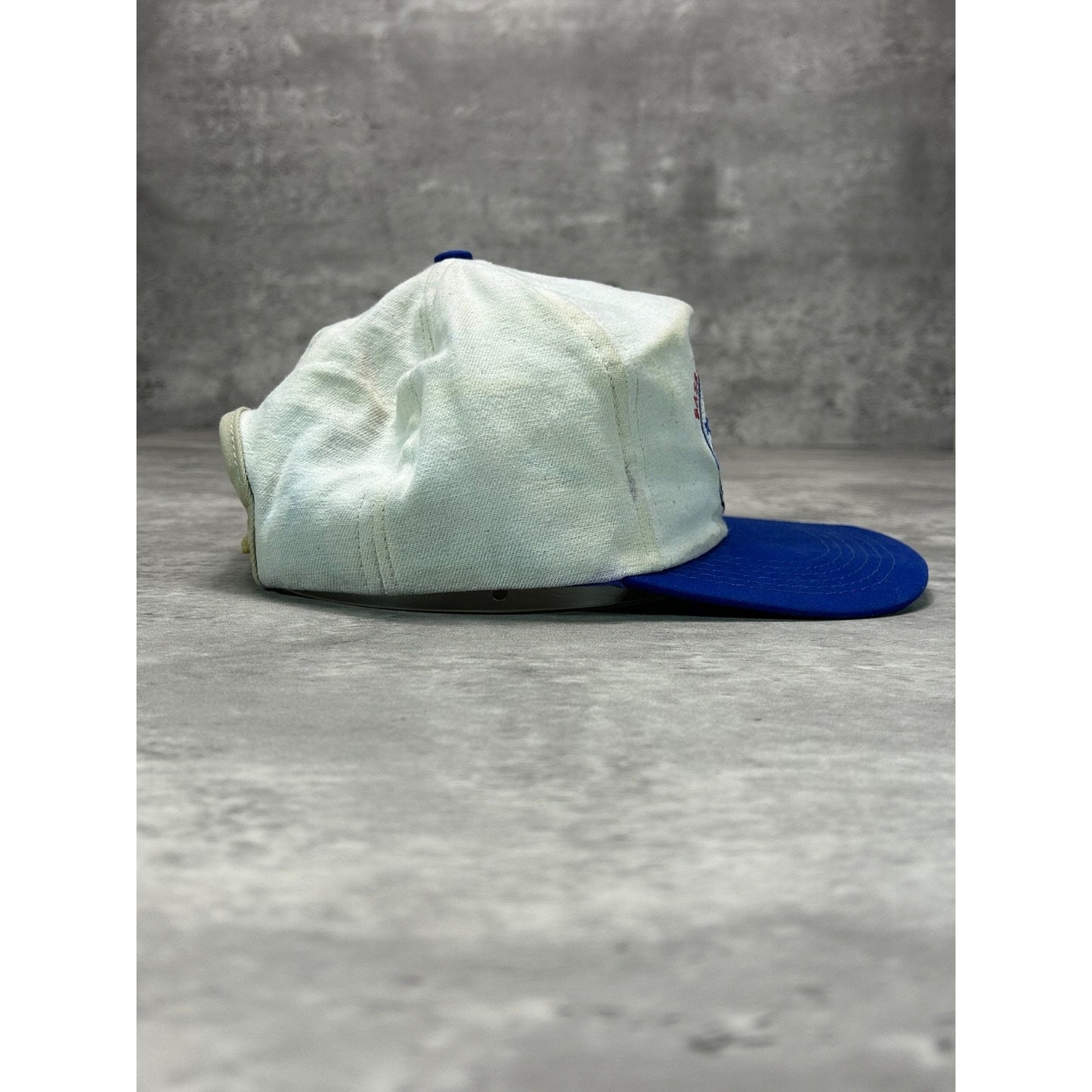 Vintage 90s Bass Fishing Embroidered Spellout Logo Snapback Hat OSFA