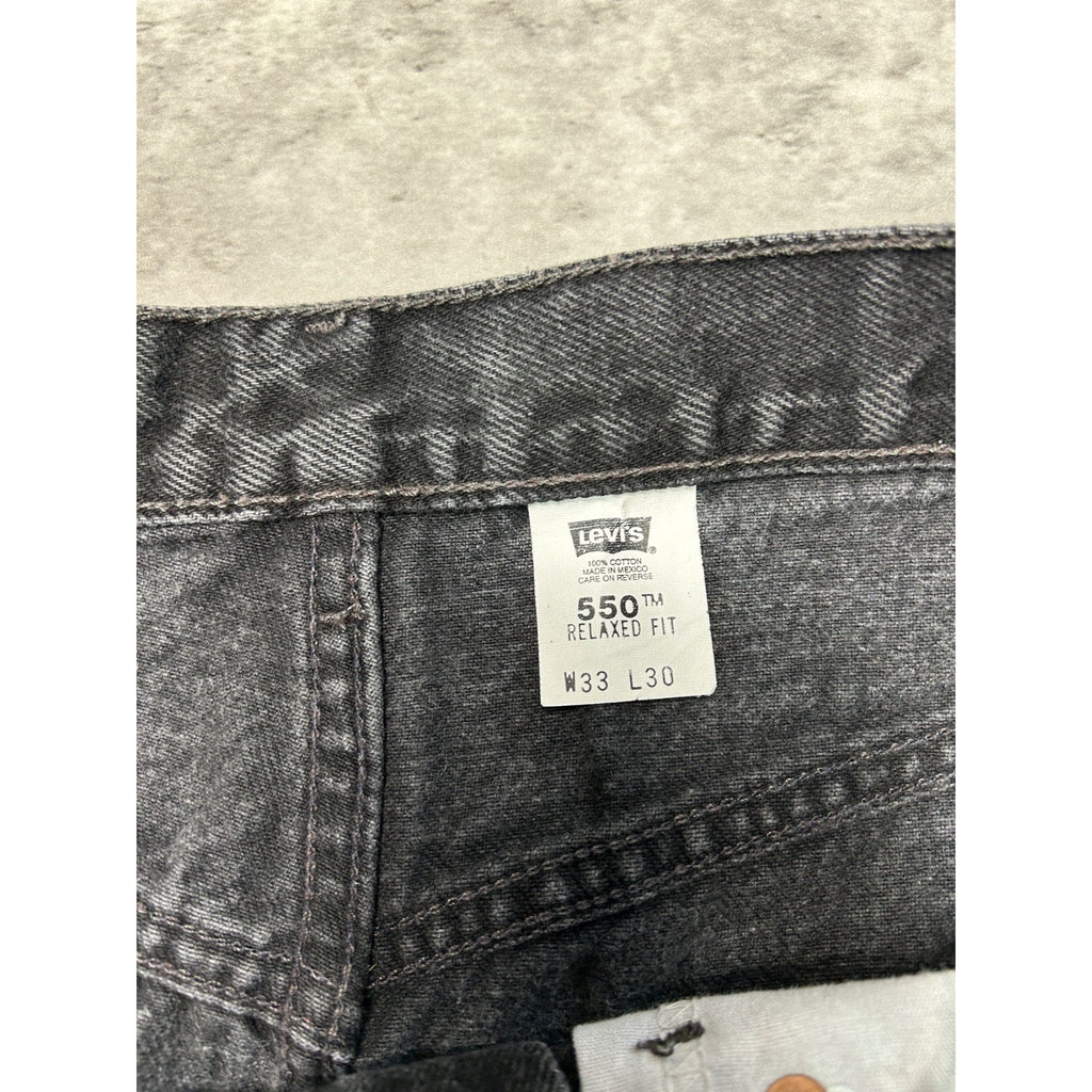 Vintage 90s Levis 550 Red Tab Black Denim Pants Size 31 Black