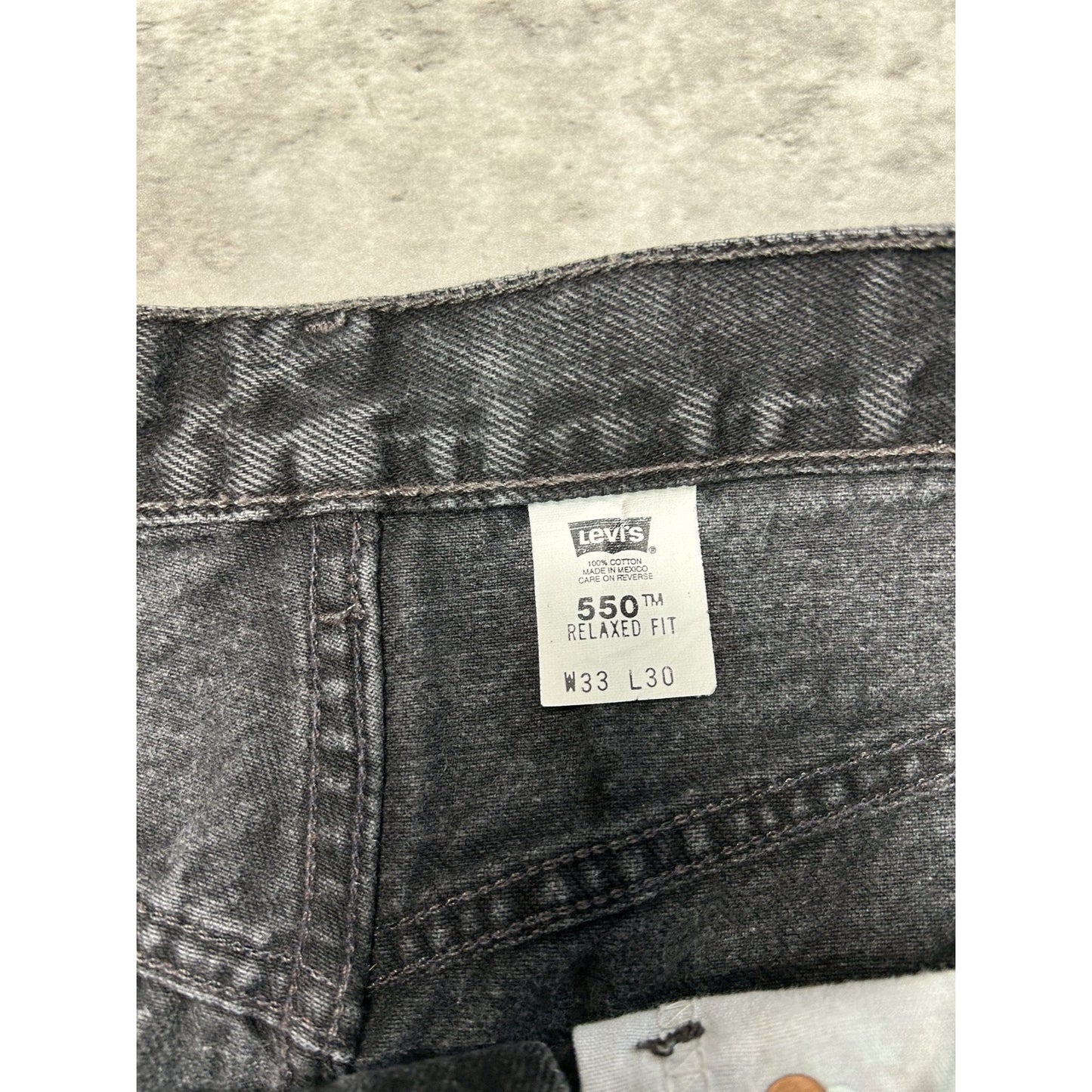 Vintage 90s Levis 550 Red Tab Black Denim Pants Size 31 Black