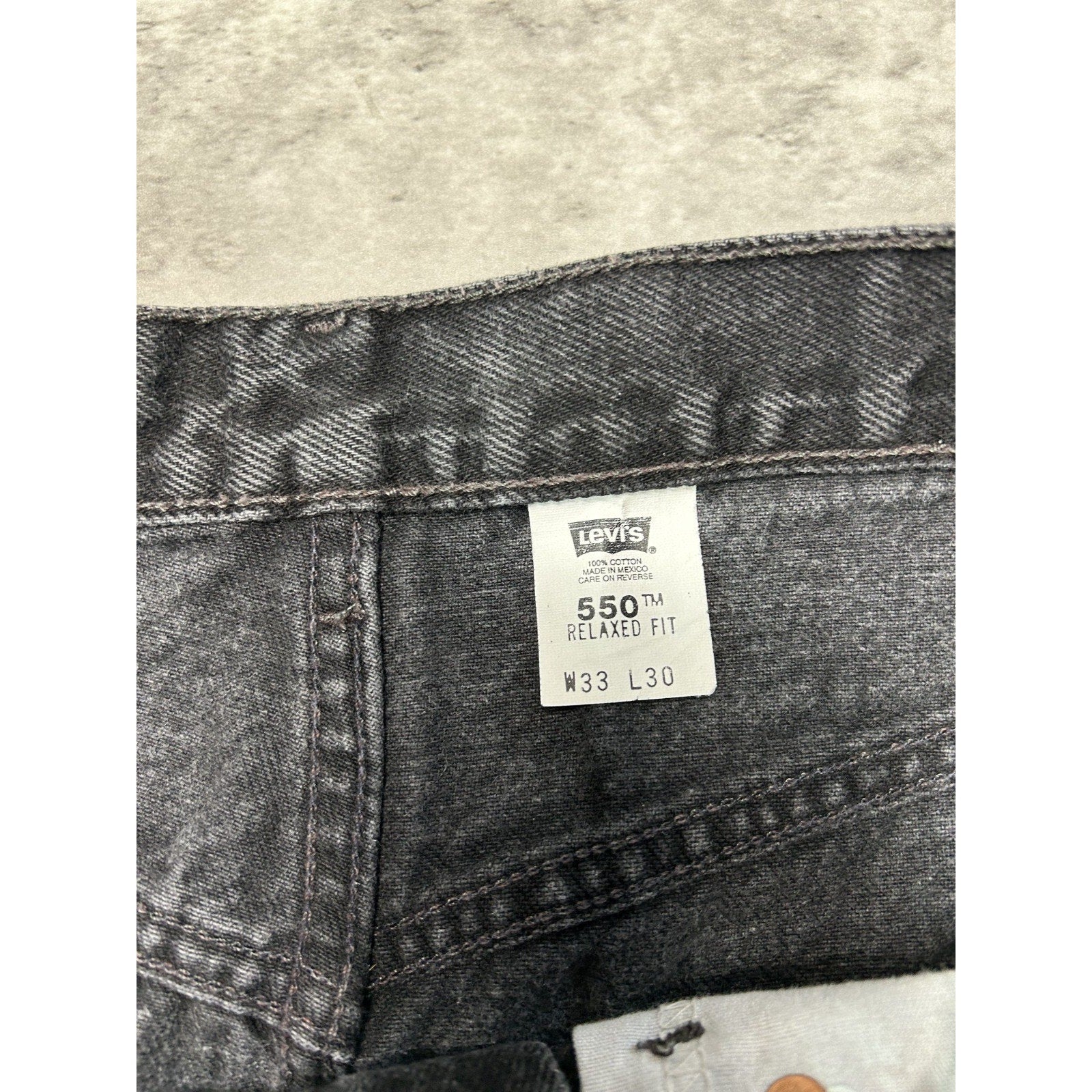 Vintage 90s Levis 550 Red Tab Black Denim Pants Size 31 Black
