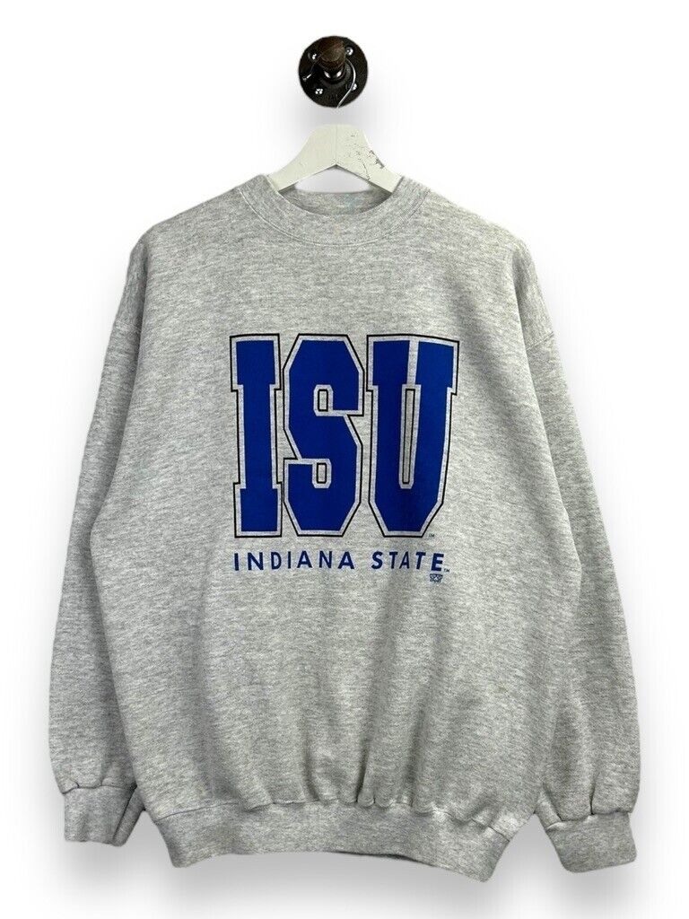 Vintage 90s Indiana State University NCAA Collegiate Sweatshirt Size Large