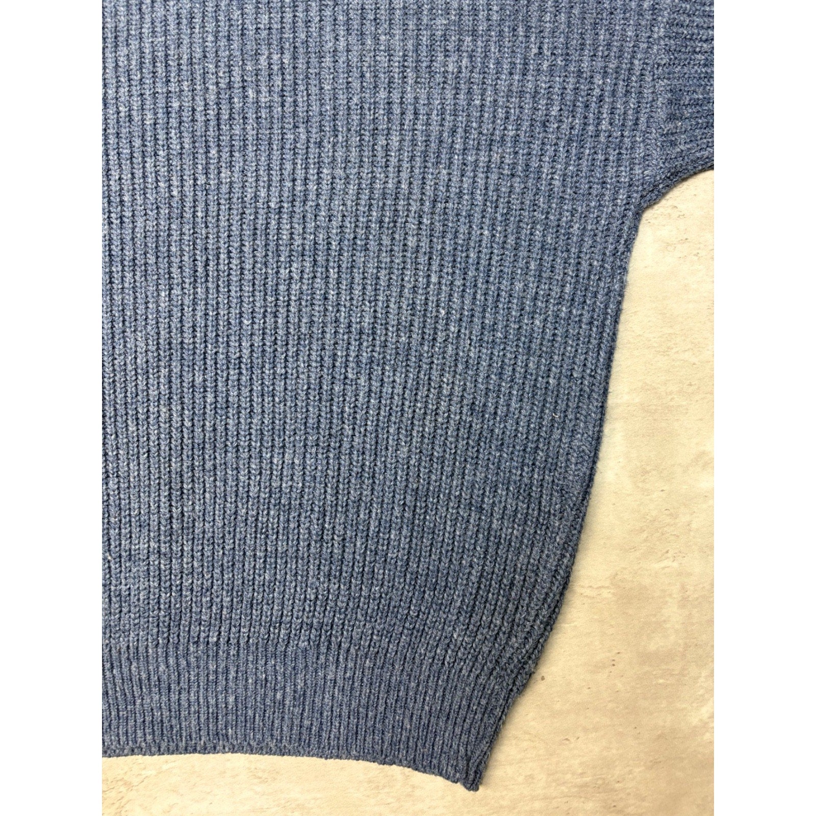 Vintage Backroad Blues Ribbed Pullover Blue Knit Sweater Size XL