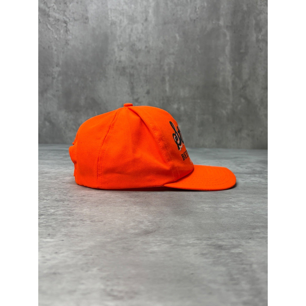 Vintage 80s/90s Straub Beer And Light Script Spellout Snapback Hat OSFA