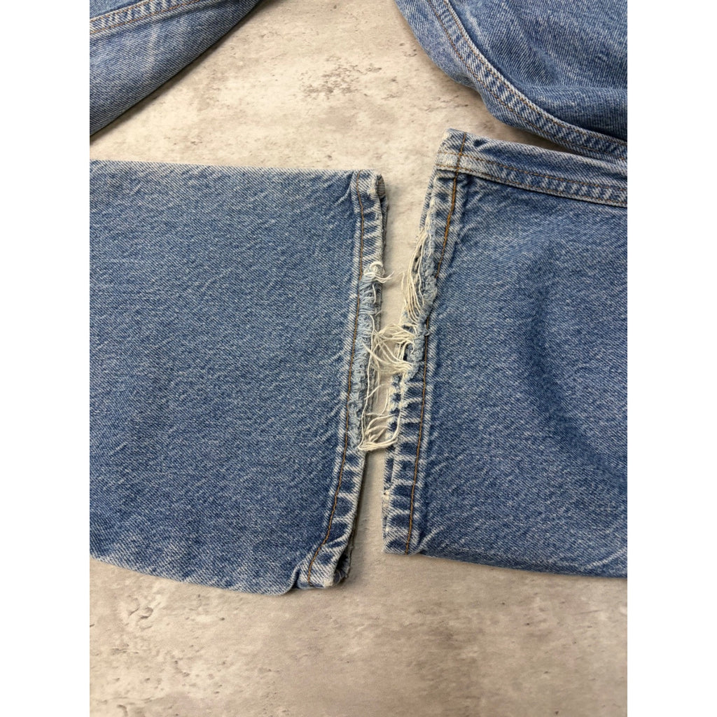 Vintage 90s Levis 517 Red Tab Medium Wash Boot Cut Denim Pants Size 36