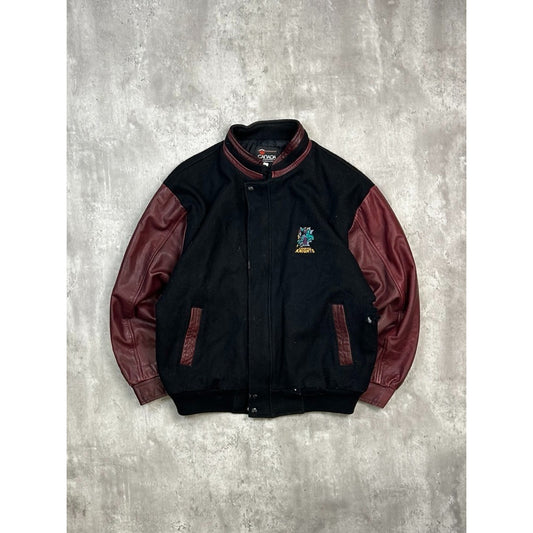 Vintage 90s London Knights OHL Embroidered Logo Varsity Bomber Jacket Size XL
