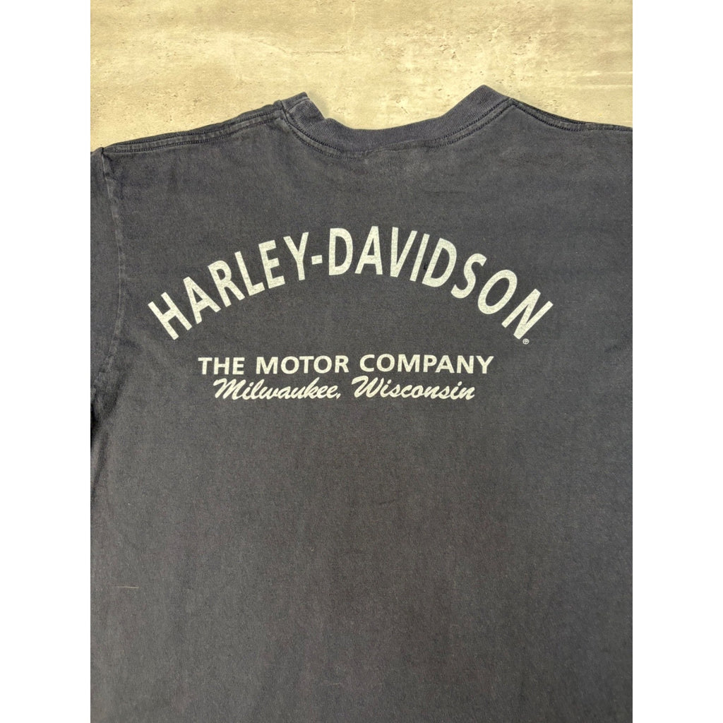 Vintage Harley Davidson Eagle Engine Graphic T-Shirt Size Large