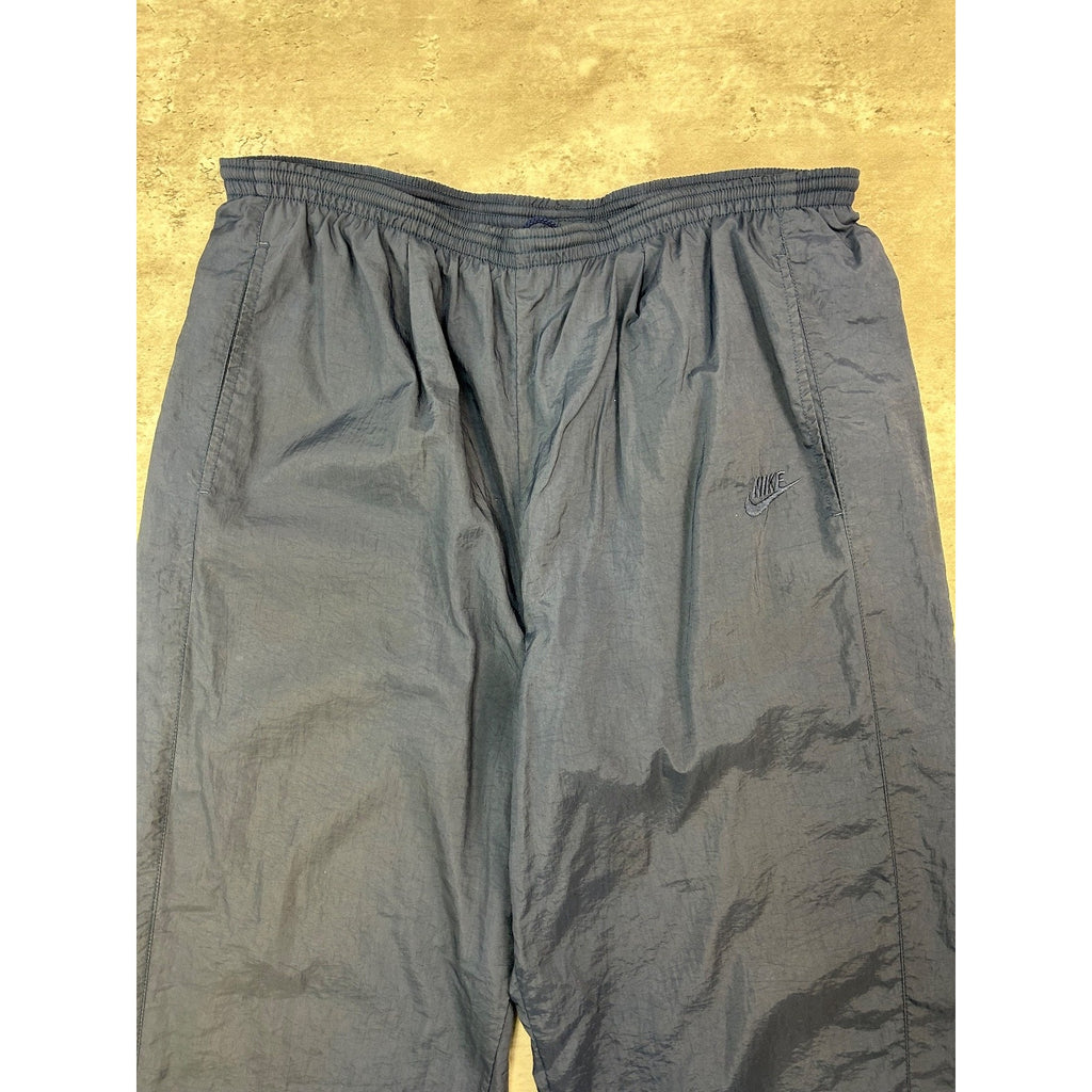 Vintage 2000s Nike Tonal Embroidered Logo Nylon Track Pants Size Large