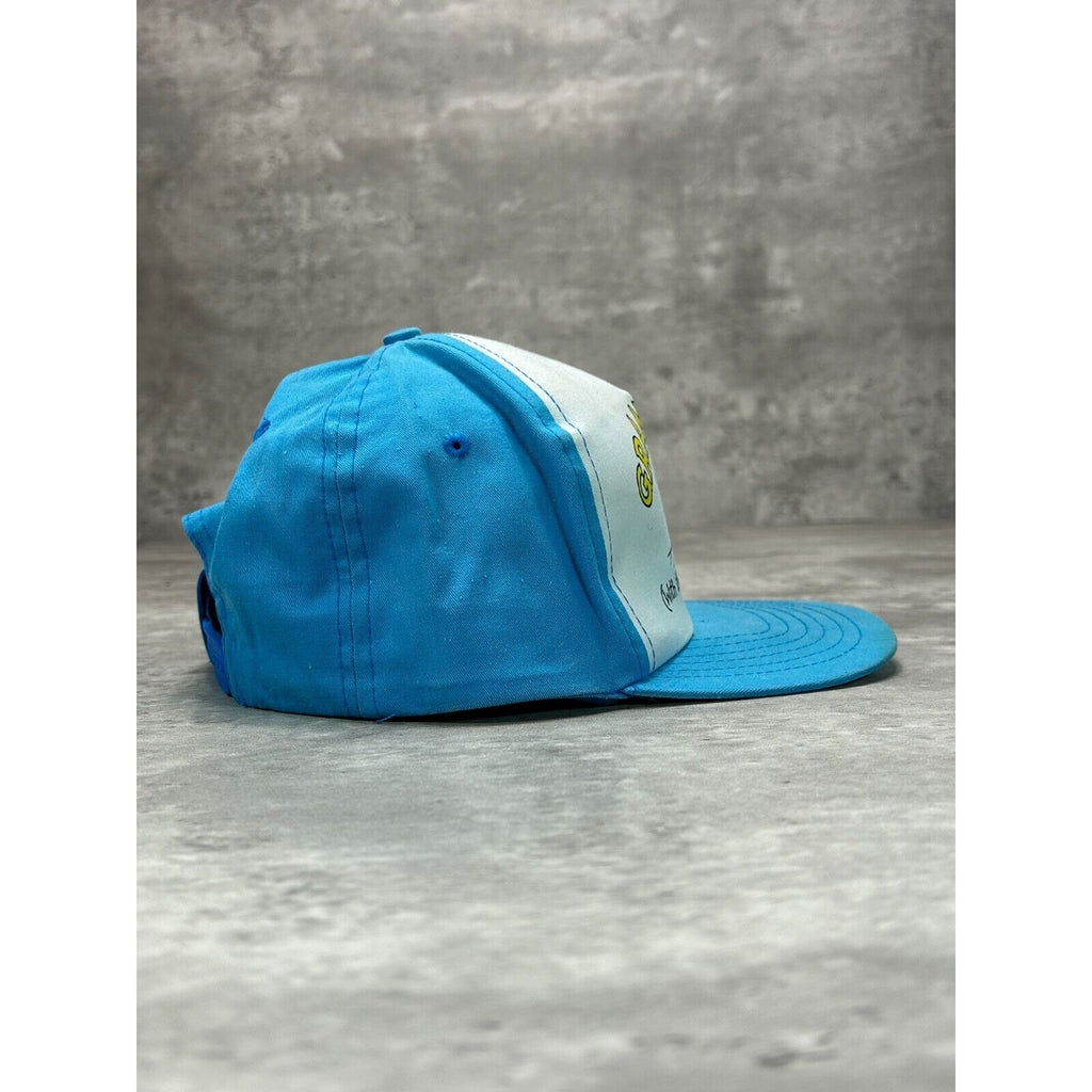 Vintage 80s/90s Grandad Graphic Slogan Two Tone Snapback Hat OSFA