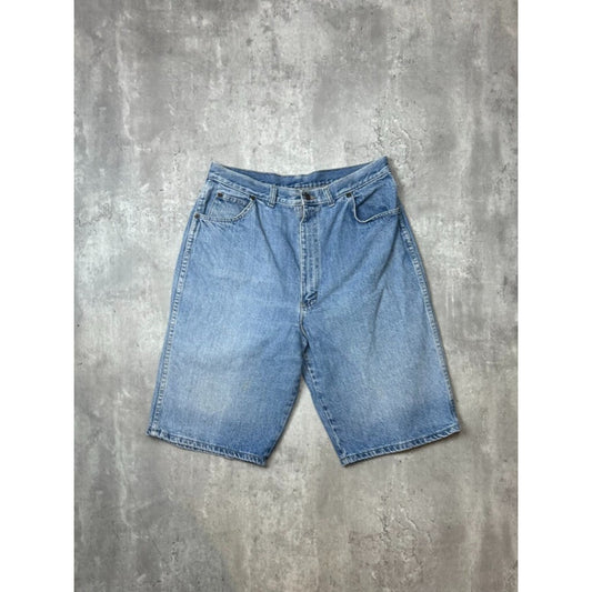 Vintage 90s USA Light Wash Denim Shorts Size 31 Blue