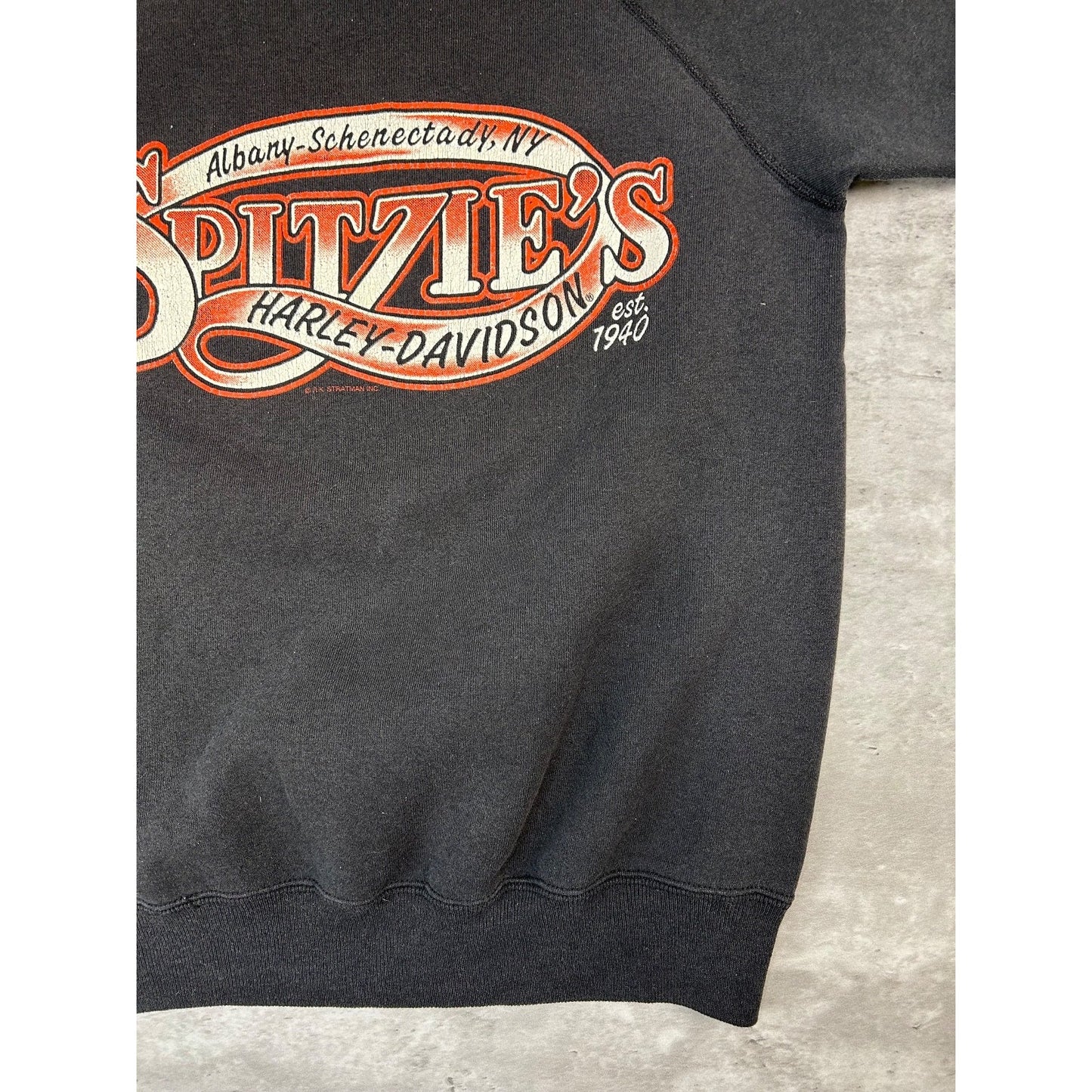 Vintage 1992 Harley Davidson Bald Eagle Classic Logo Graphic Sweatshirt Medium