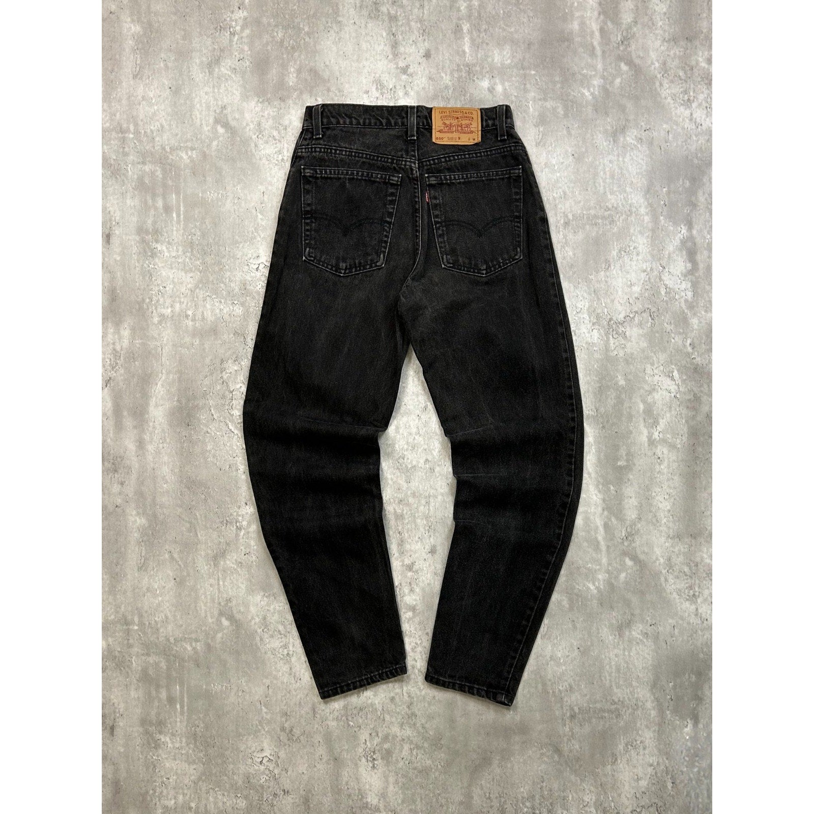 Vintage 90s Levis 550 Red Tab Relaxed Fit Black Denim Pants Size 28