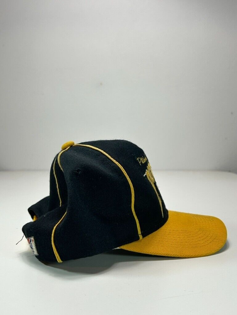 Vintage 90s Pittsburgh Penguins NHL Embroidered Spell Out Snapback Hat OSFA