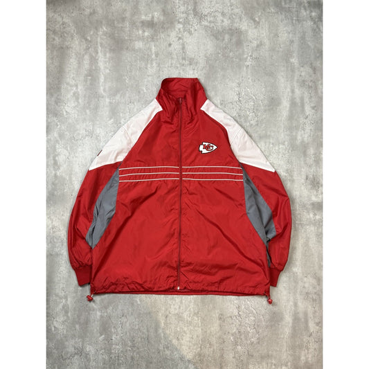 Kansas City Chiefs NFL Embroidered Logo Nylon Windbreaker Size XL