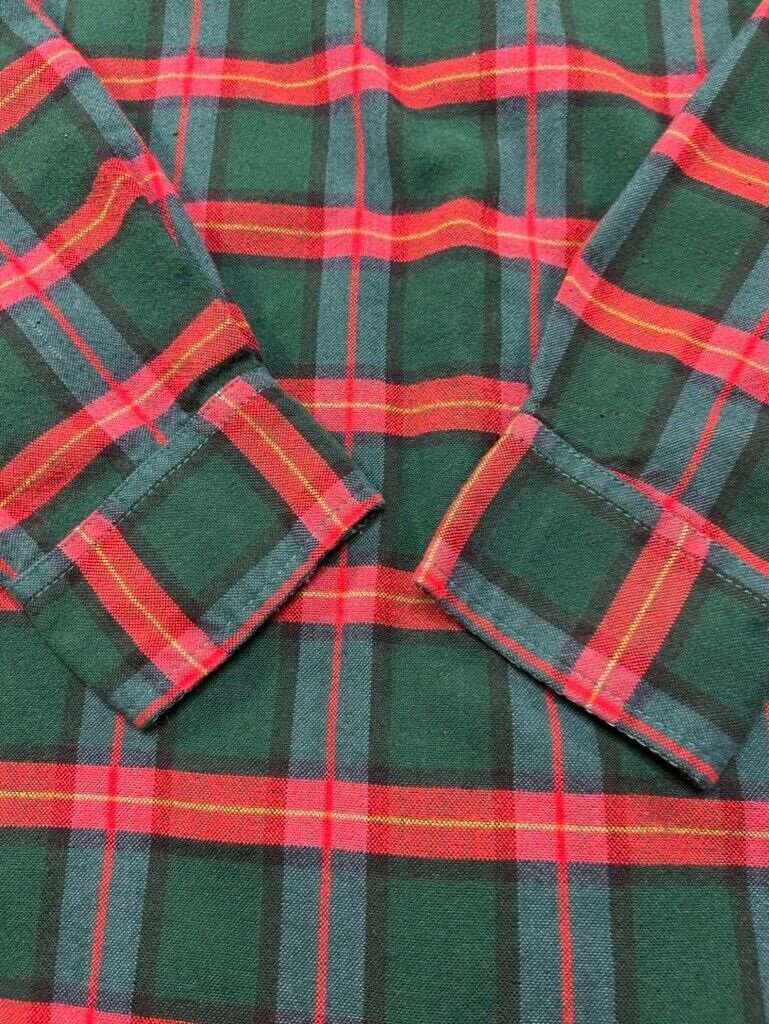 Vtg 90s Northwest Territory Plaid Double Pocket Button Up Shirt Sz Medium