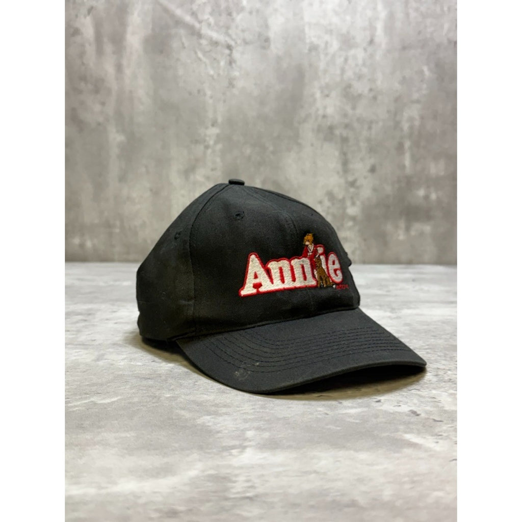 Vintage 90s Annie Comic Strip Embroidered Spellout Graphic Snapback Hat OSFA