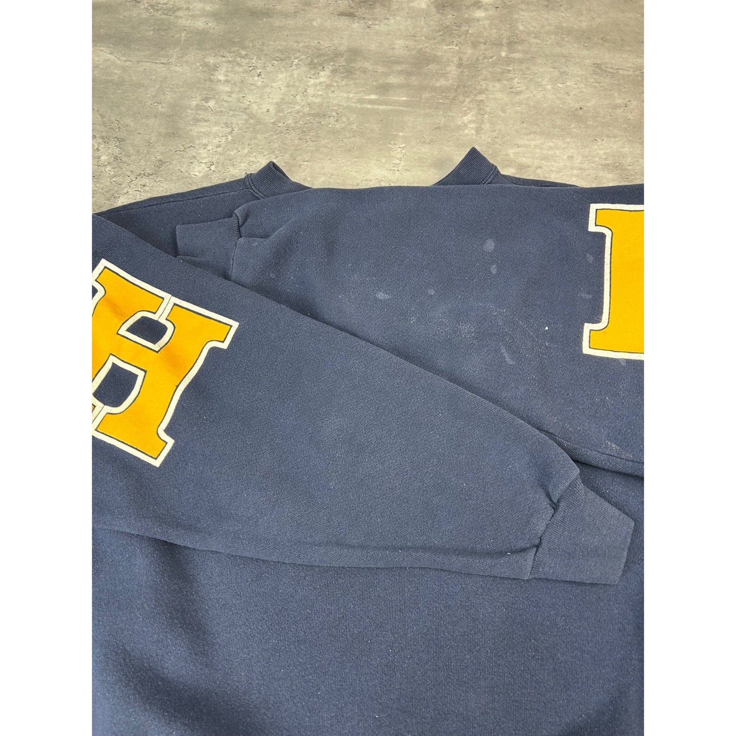 Vintage 90s Notre Dame Fighting Irish NCAA Arm To Arm Spellout Sweatshirt Sz 2XL