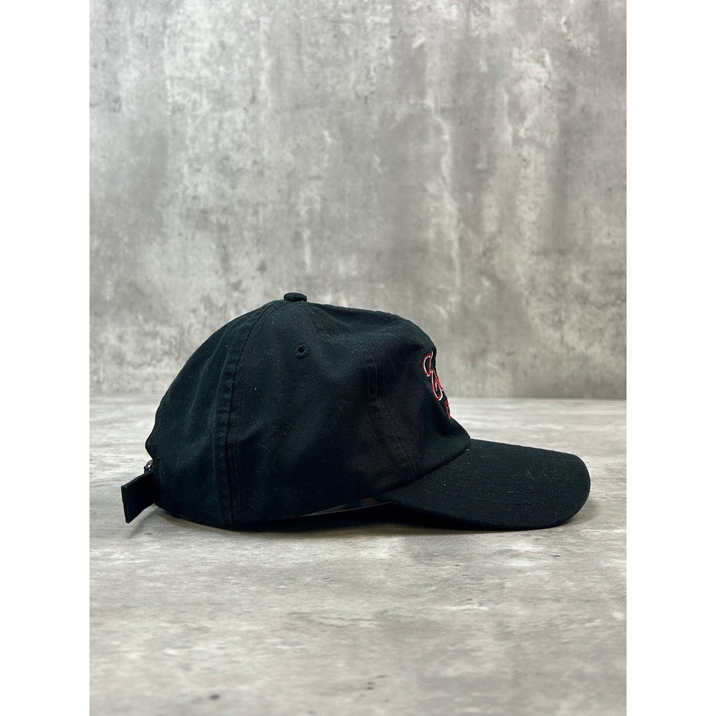 Vintage 90s Ellis Chevrolet Embroidered Logo Strapback Hat OSFA Black