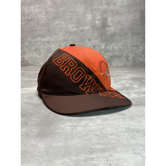 Vintage 90s Cleveland Browns NFL Embroidered Logo Snapback Hat YOUTH