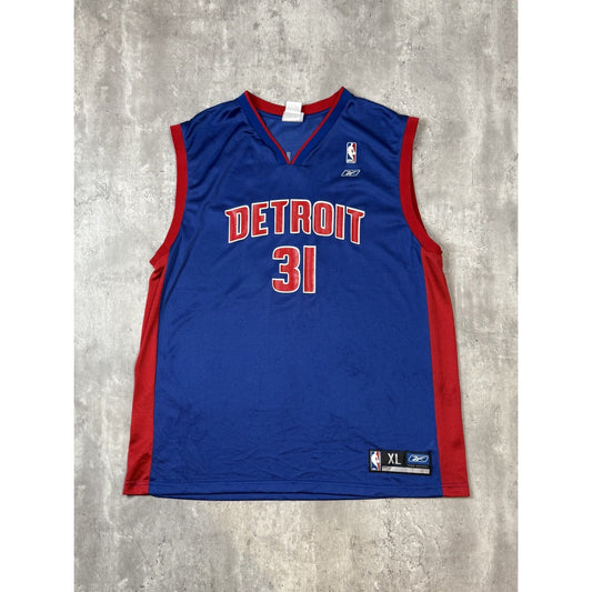 Vintage Darko Milicic #31 Detroit Pistons NBA Reebok Basketball Jersey Size XL