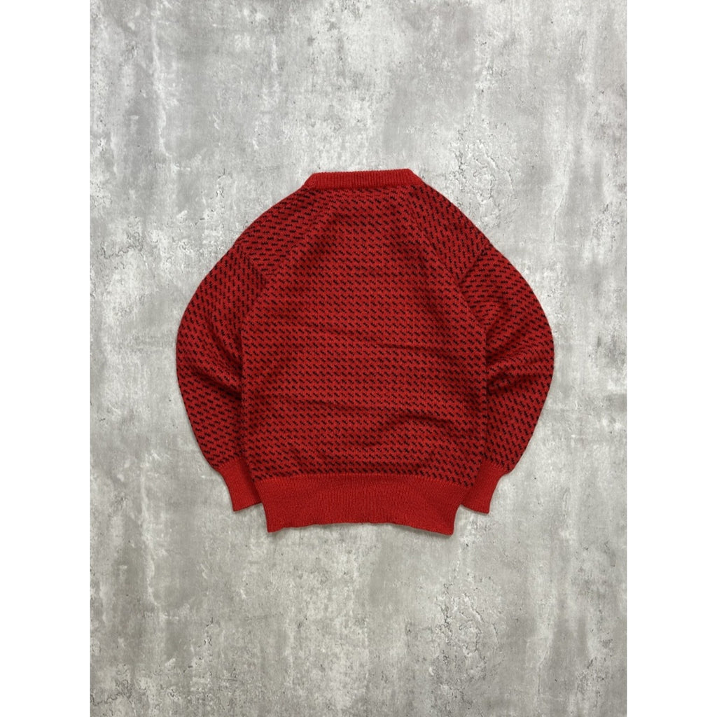 Vintage 90s Woolrich Checkered Print Pullover Ribbed Sweater Size Medium