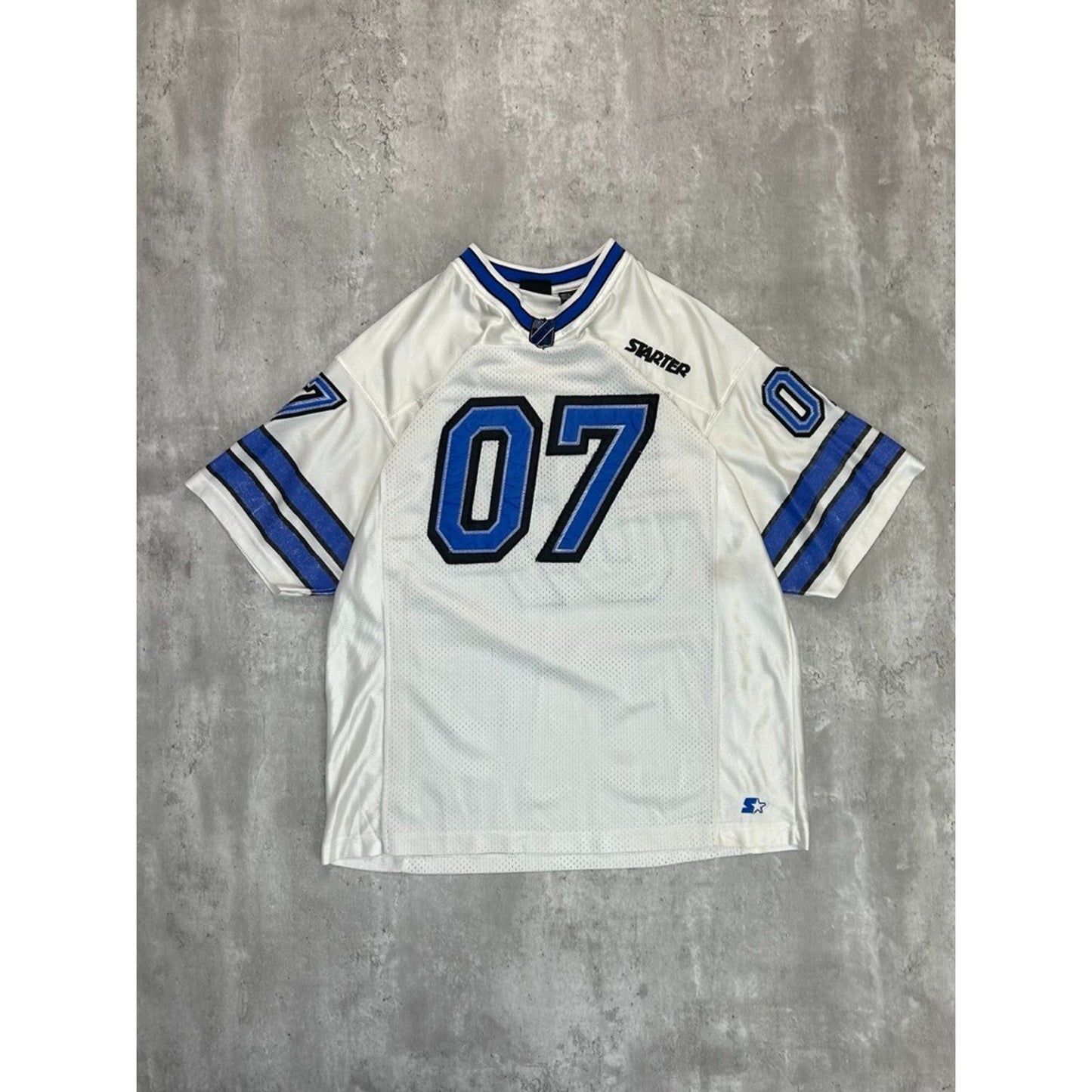 Vintage 90s Starter #07 Stitched Two Tone Football Jersey Size Medium