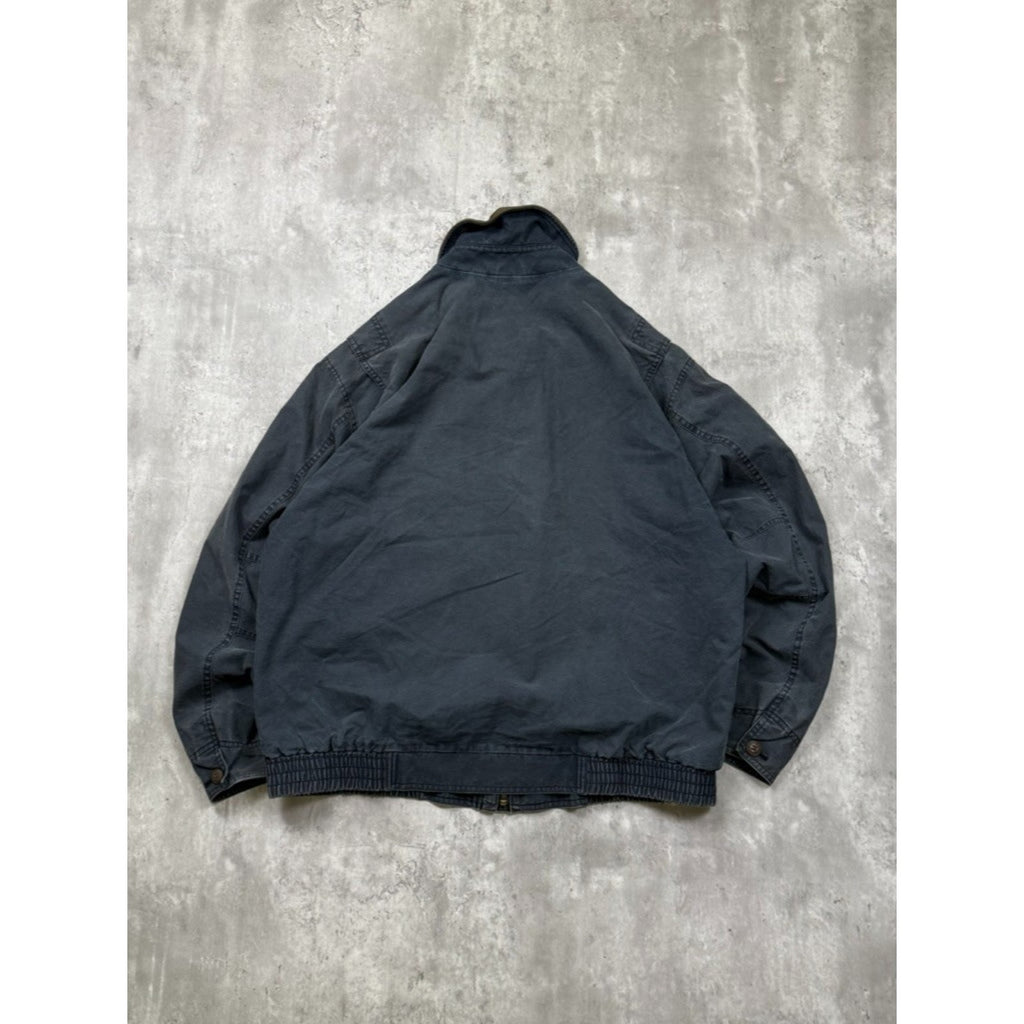 Vintage L.L. Bean Canvas Full Zip Utility Bomber Jacket Size Large