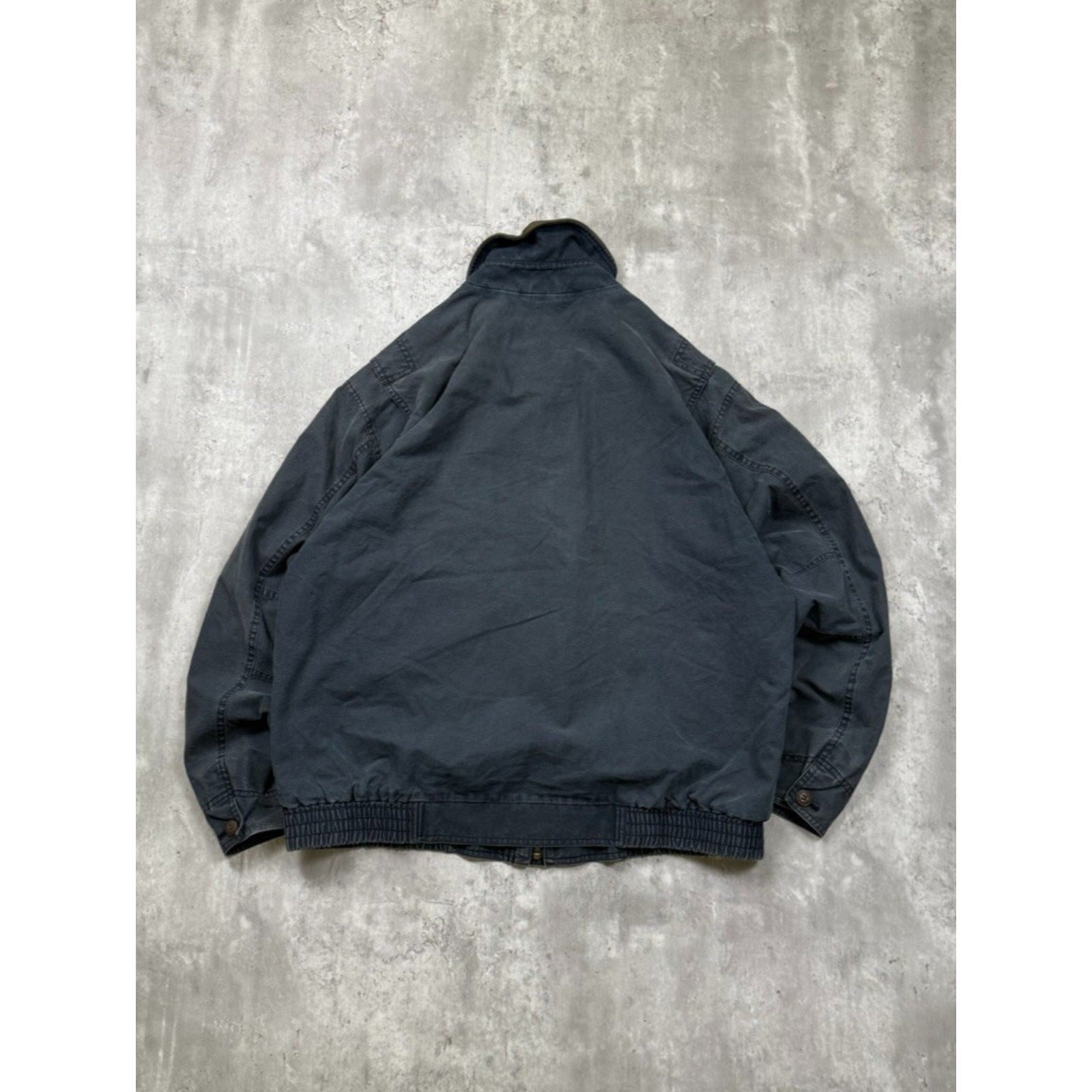 Vintage L.L. Bean Canvas Full Zip Utility Bomber Jacket Size Large