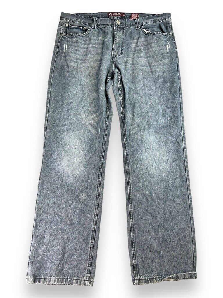 Vintage Y2K Akademiks Baggy Fit Dark Wash Denim Pants Size 41W Blue