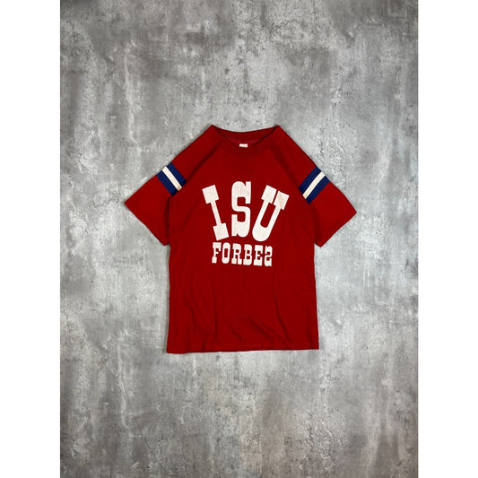 Vintage 1970s Iowa State Cyclones NCAA Spellout Graphic T-Shirt Size Large