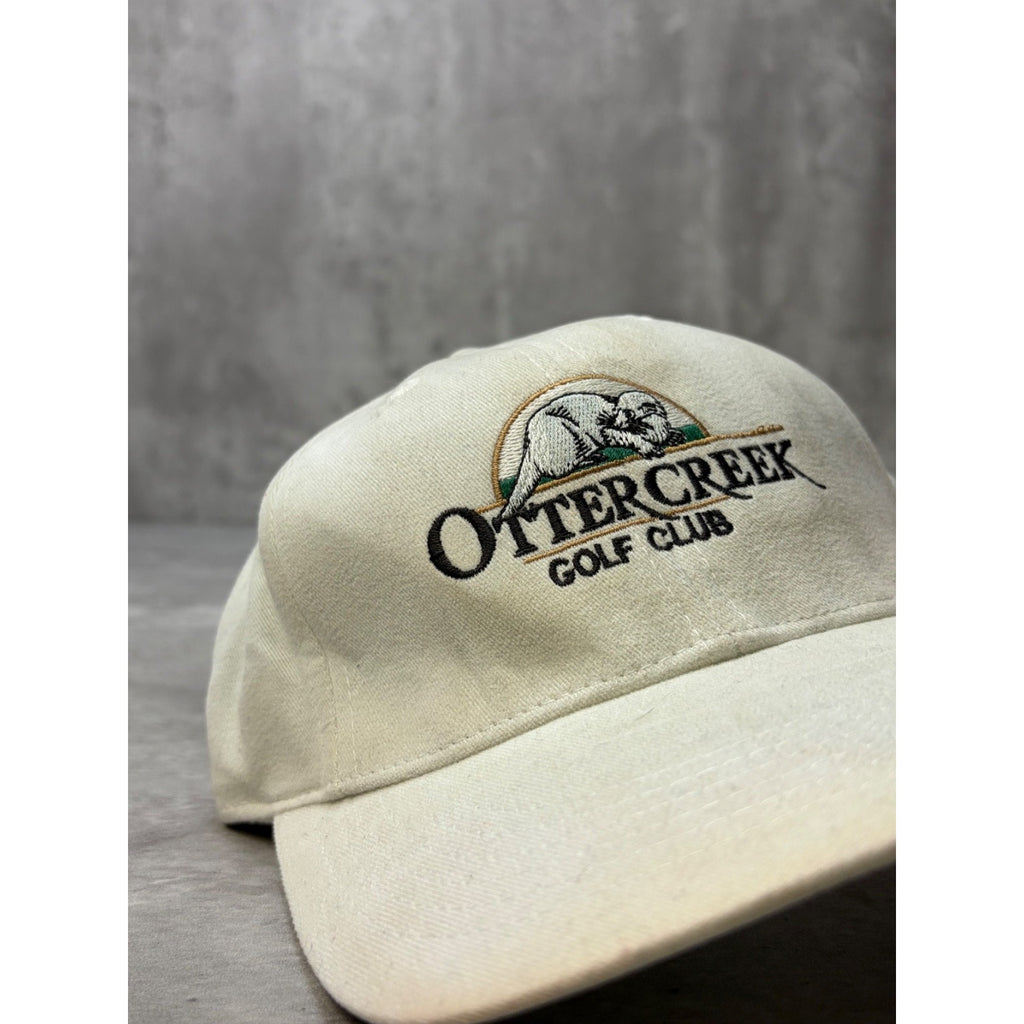 Vintage Otter Creek Golf Club Embroidered Spellout Strapback Hat OSFA