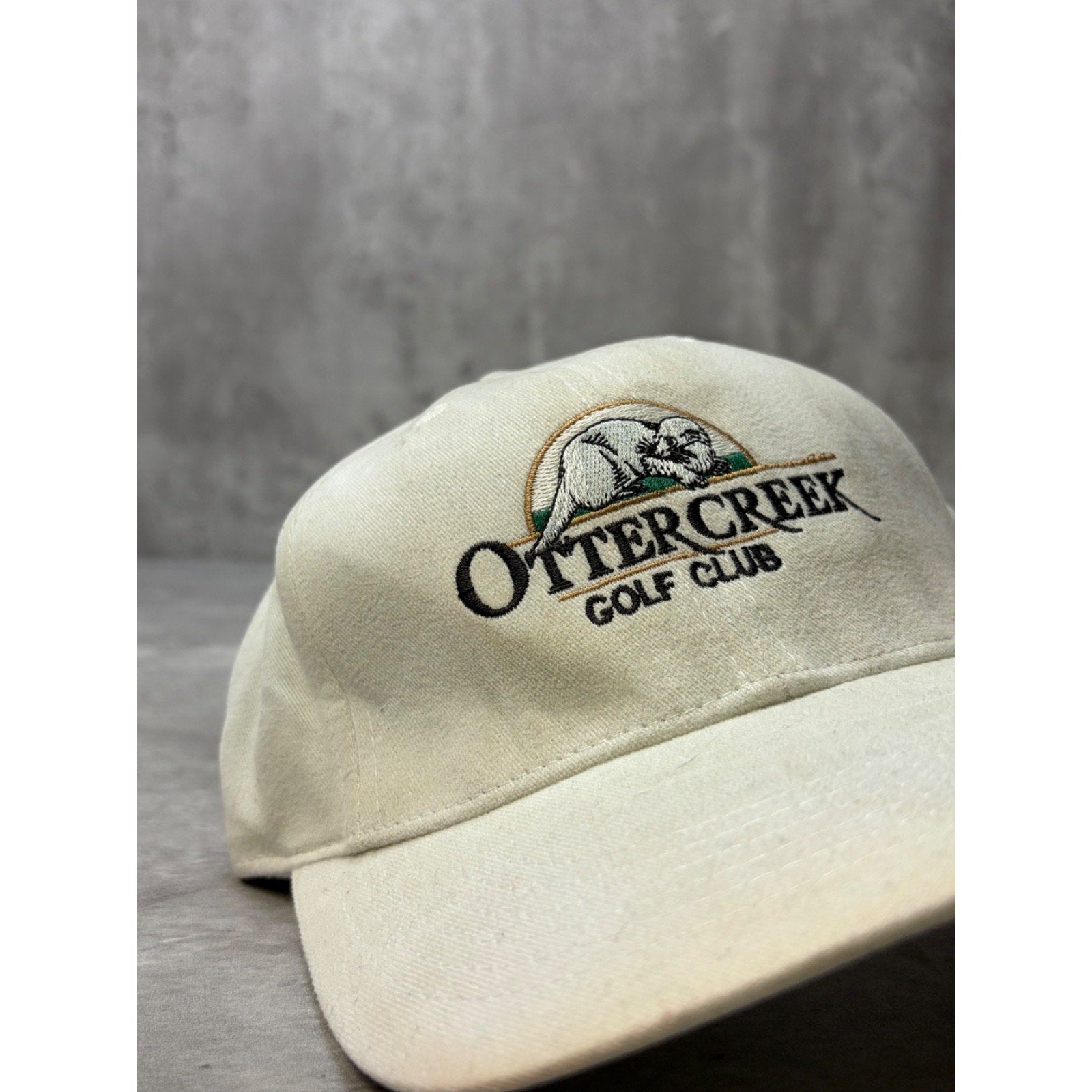 Vintage Otter Creek Golf Club Embroidered Spellout Strapback Hat OSFA