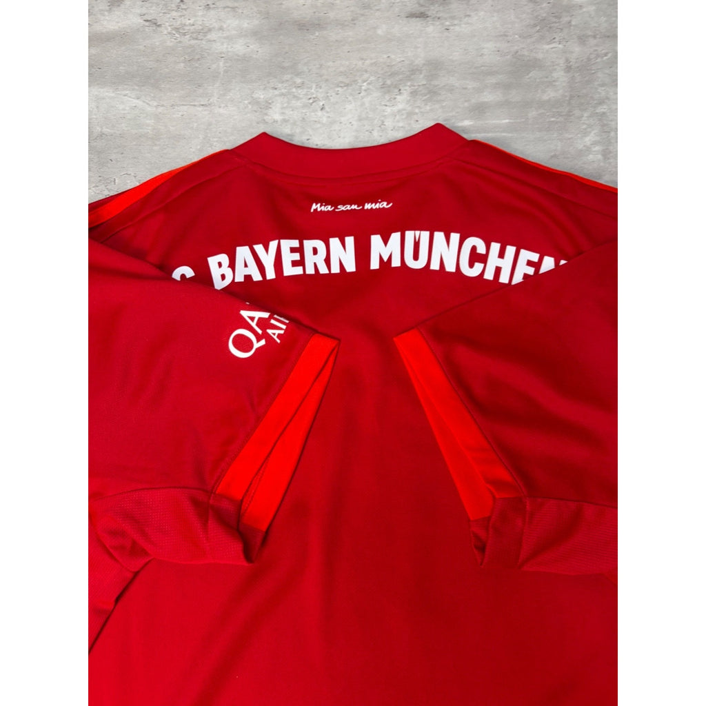 Vintage FC Bayern Munich Adidas Red Striped Soccer Jersey Size XL