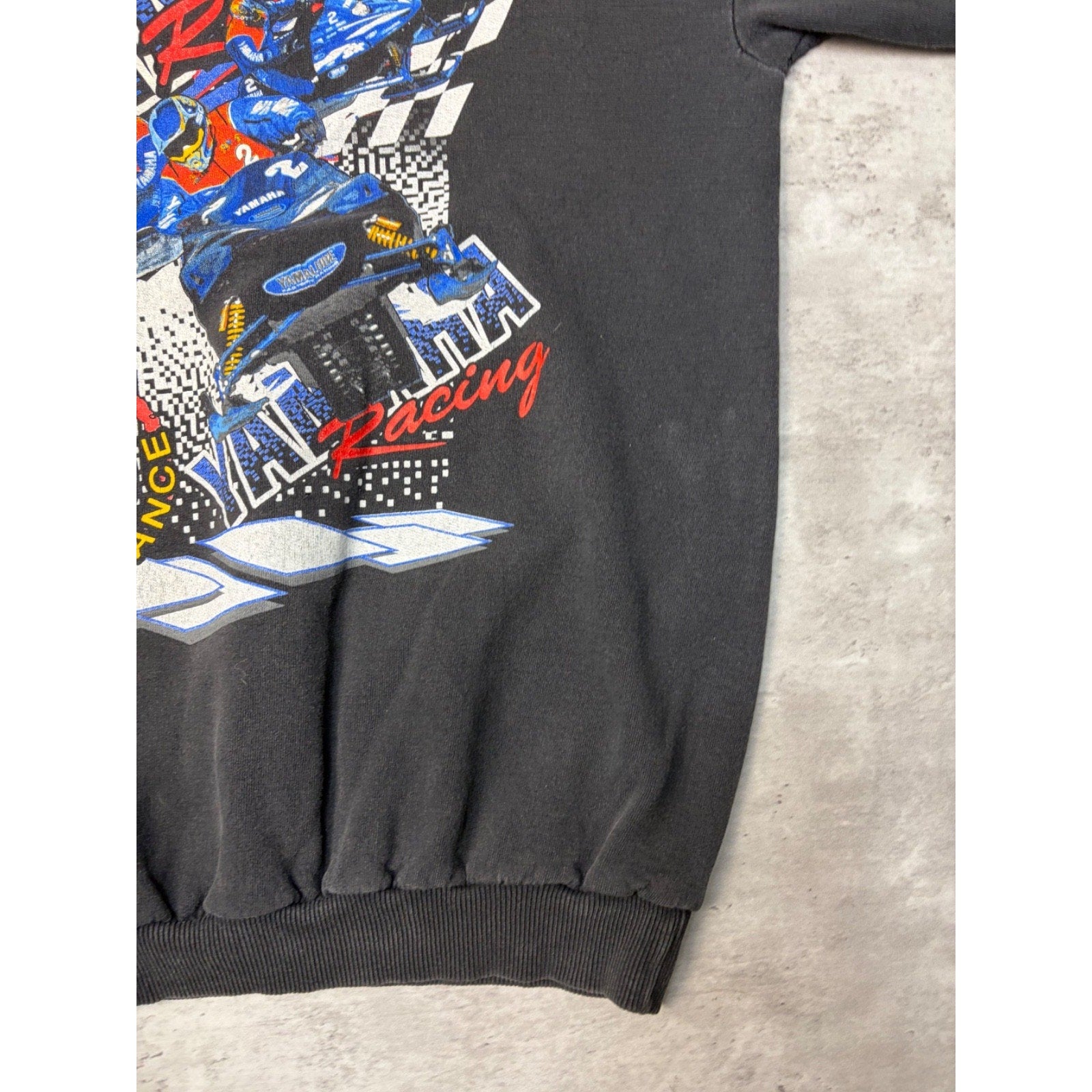 Vintage 90s Team Yamaha Racing Snowmobile Graphic Sweatshirt Size Large