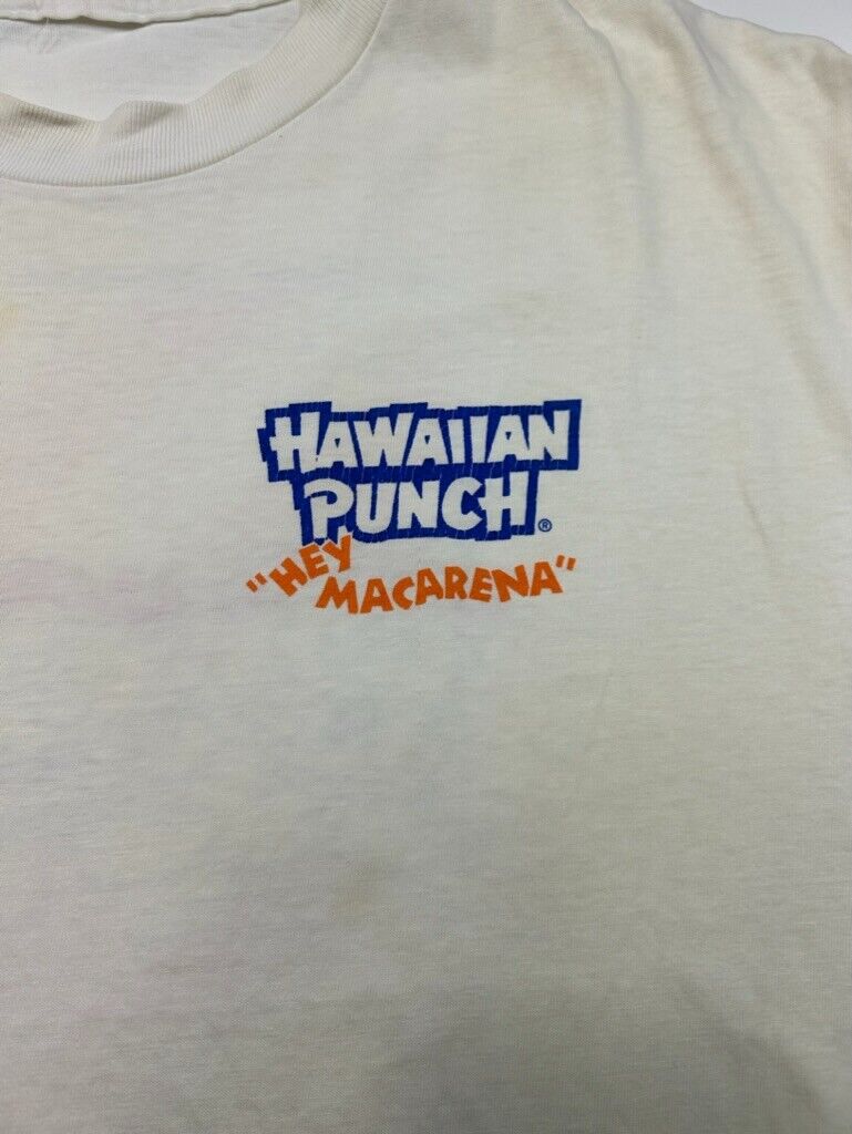 Vintage 1994 Hawaiian Punch Hey Macarena Snack Promo Graphic T-Shirt Size XL 90s