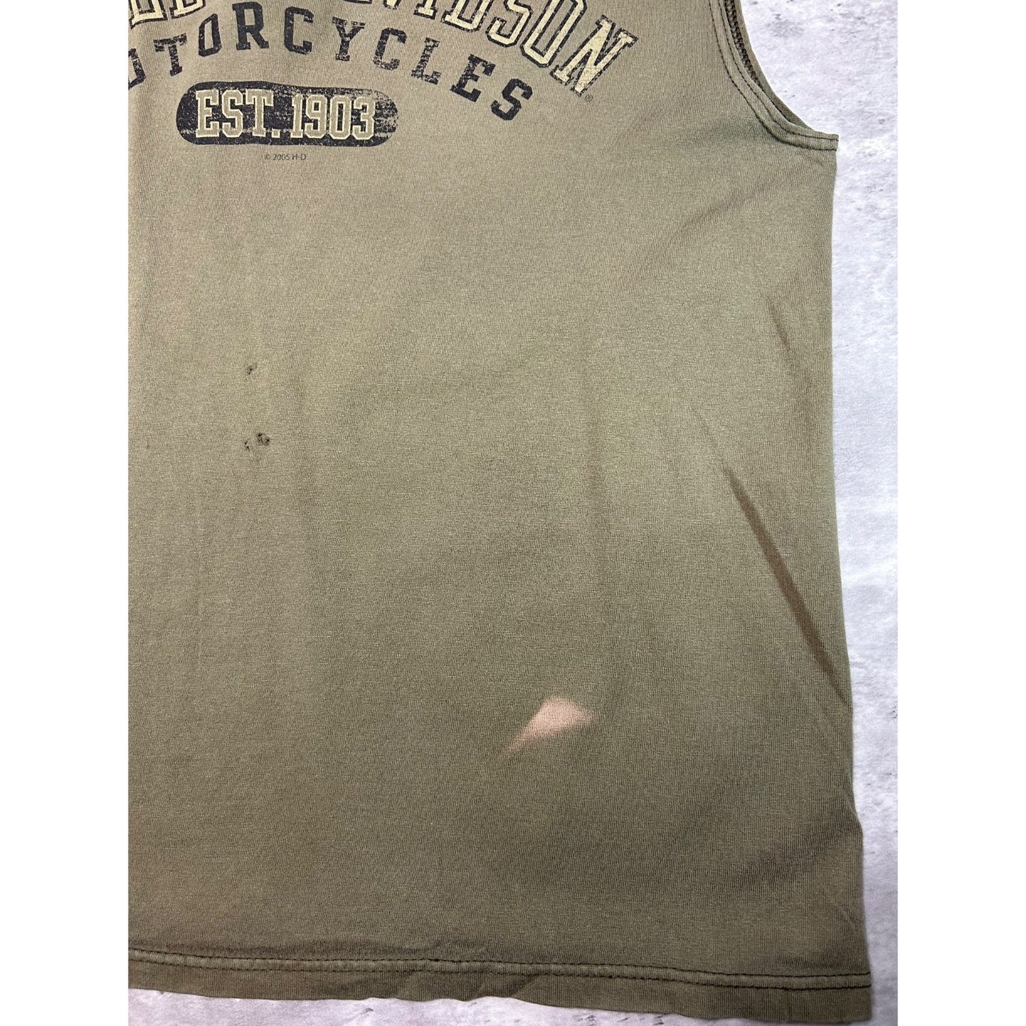 Vintage Harley Davidson Motorcycles Spellout Graphic Sleeveless T-Shirt Sz Large