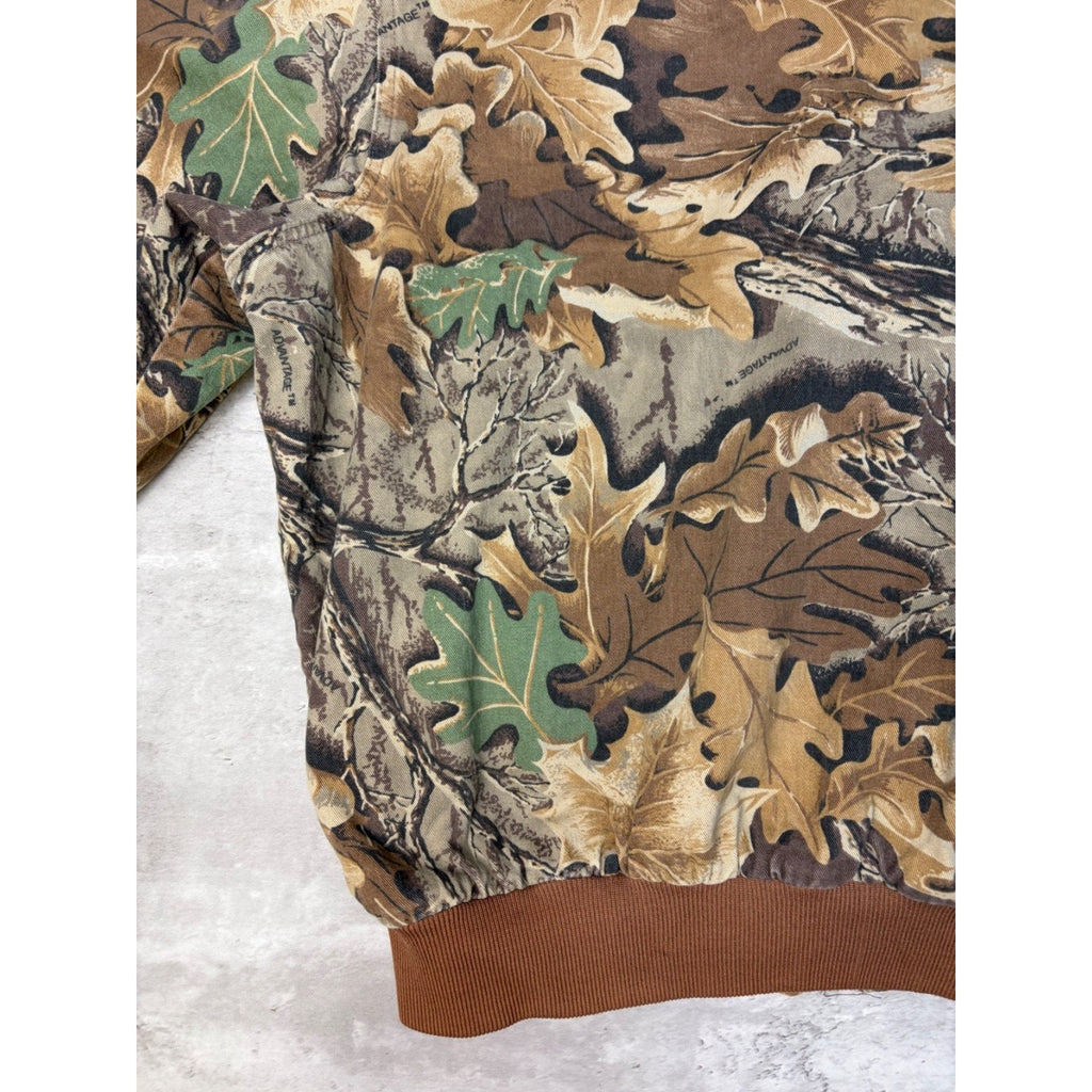Vintage Walls Thermal Lined Advantage Tree Camo Full Zip Hooded Jacket Size 2XL
