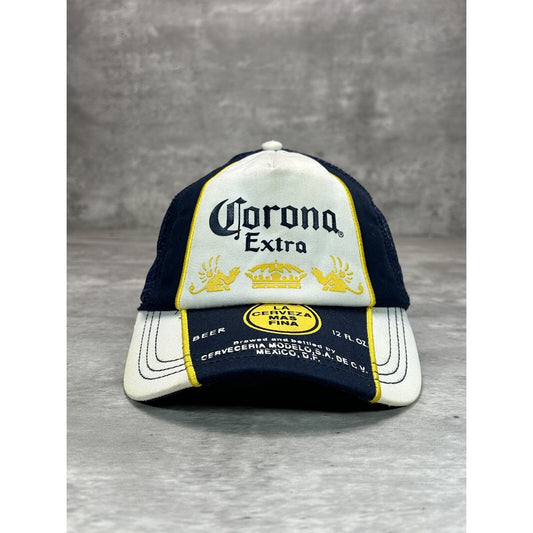 Vintage Corona Extra Graphic Print Panelled Spellout Snapback Hat OSFA