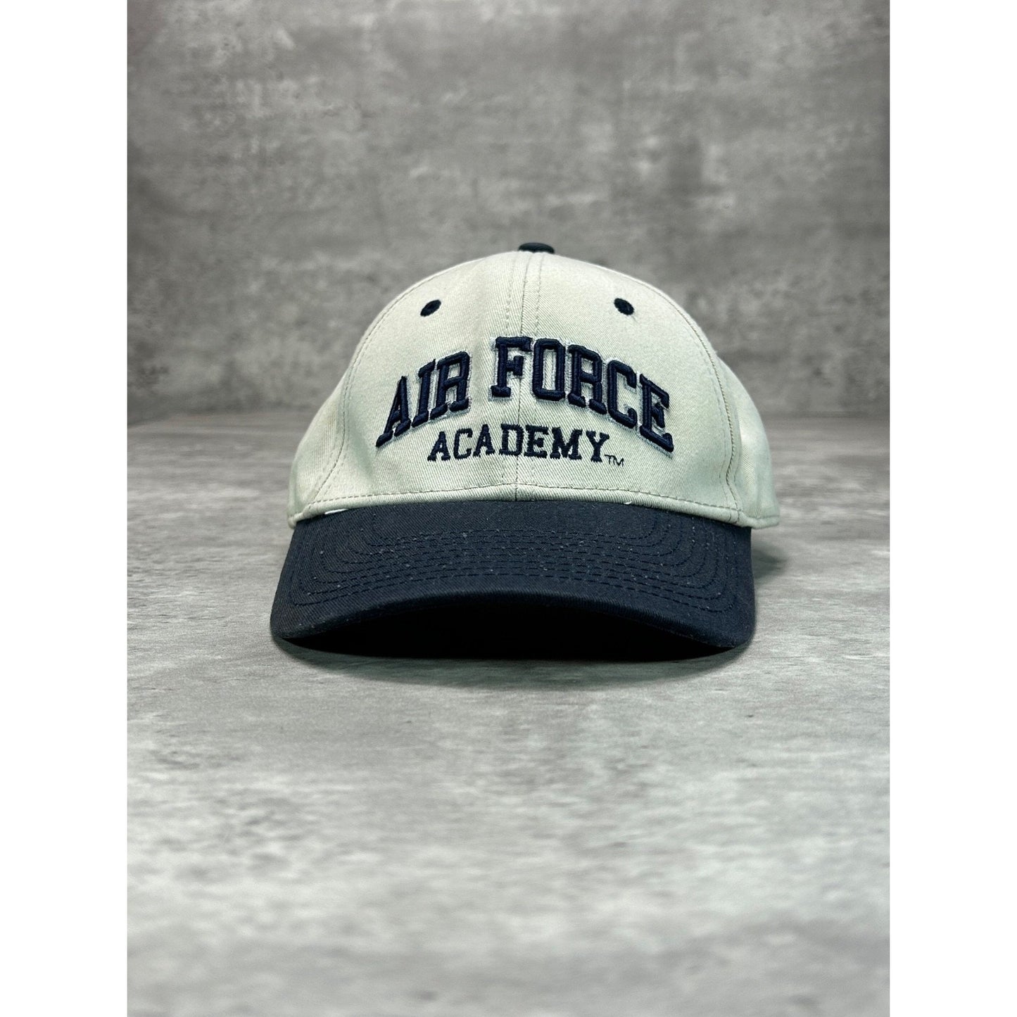 Vintage US Military Air Force Academy Embroidered Spellout Strapback Hat OSFA