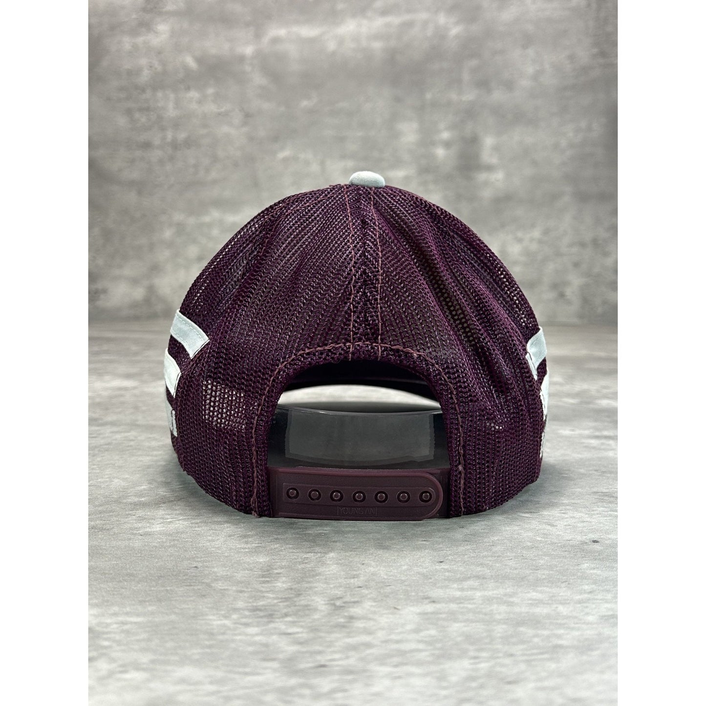 VTG 1989 Harrowsmith Old Boys Baseball Three Stripe Trucker Snapback Hat OSFA
