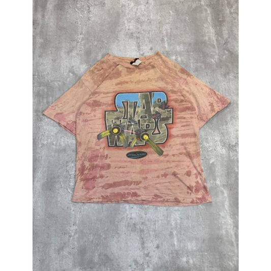 Vintage 1999 Star Wars The Phantom Menace Pod Racing Movie Promo T-Shirt YOUTH L
