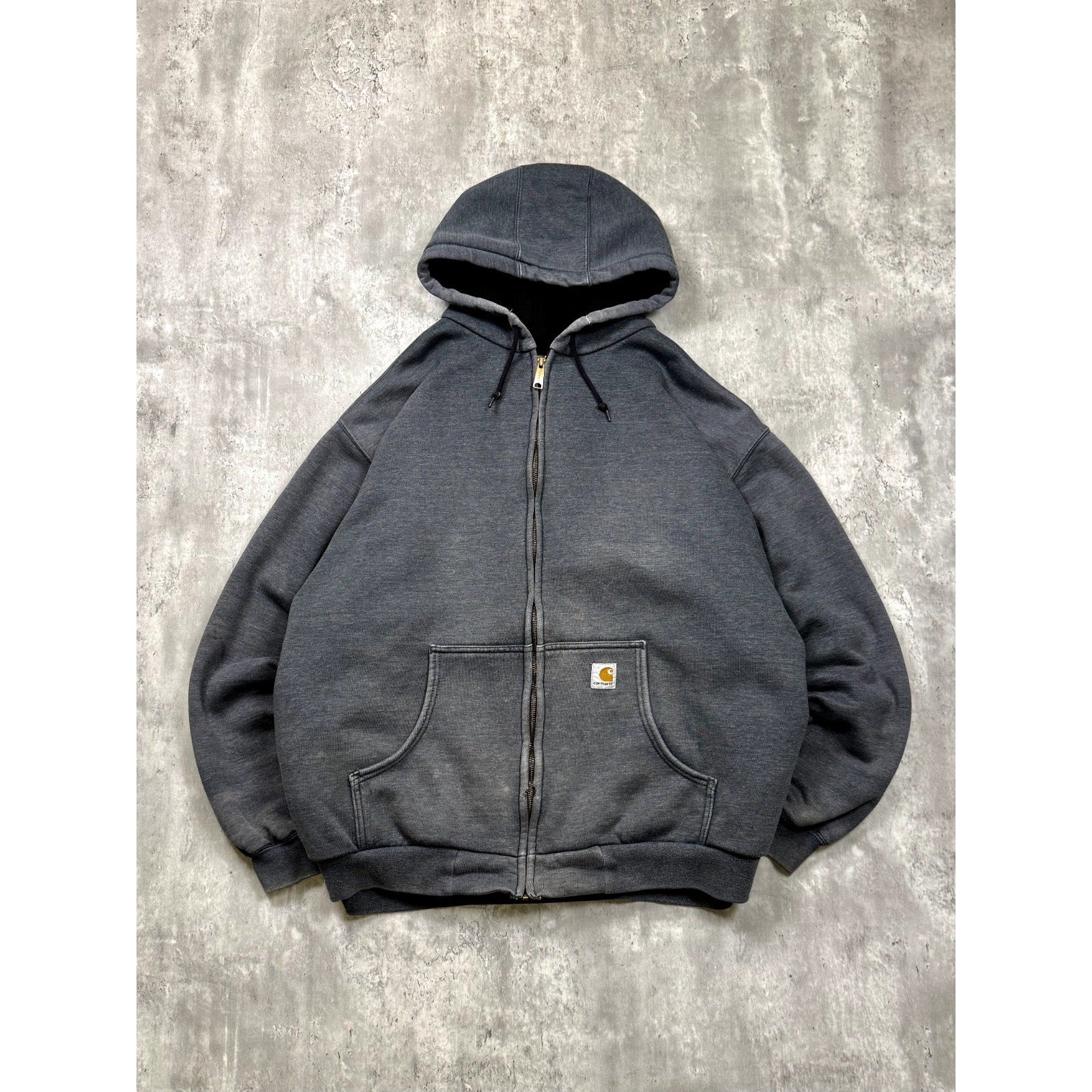 Vintage Carhartt Thermal Lined Full Zip Hooded Workwear Sweatshirt Size 3XL