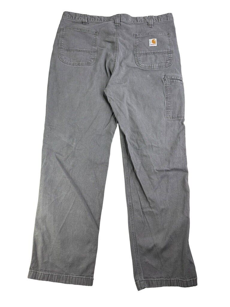 Carhartt Relaxed Fit Canvas Workwear Carpenter Pants Size 38 Gray