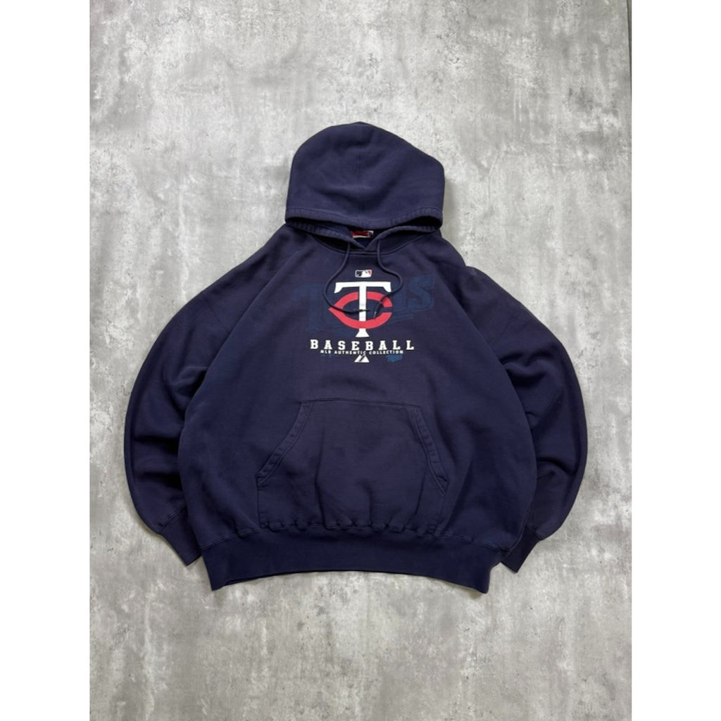 Vintage Minnesota Twins MLB Graphic Hooded Baseball Sweatshirt Size 2XL