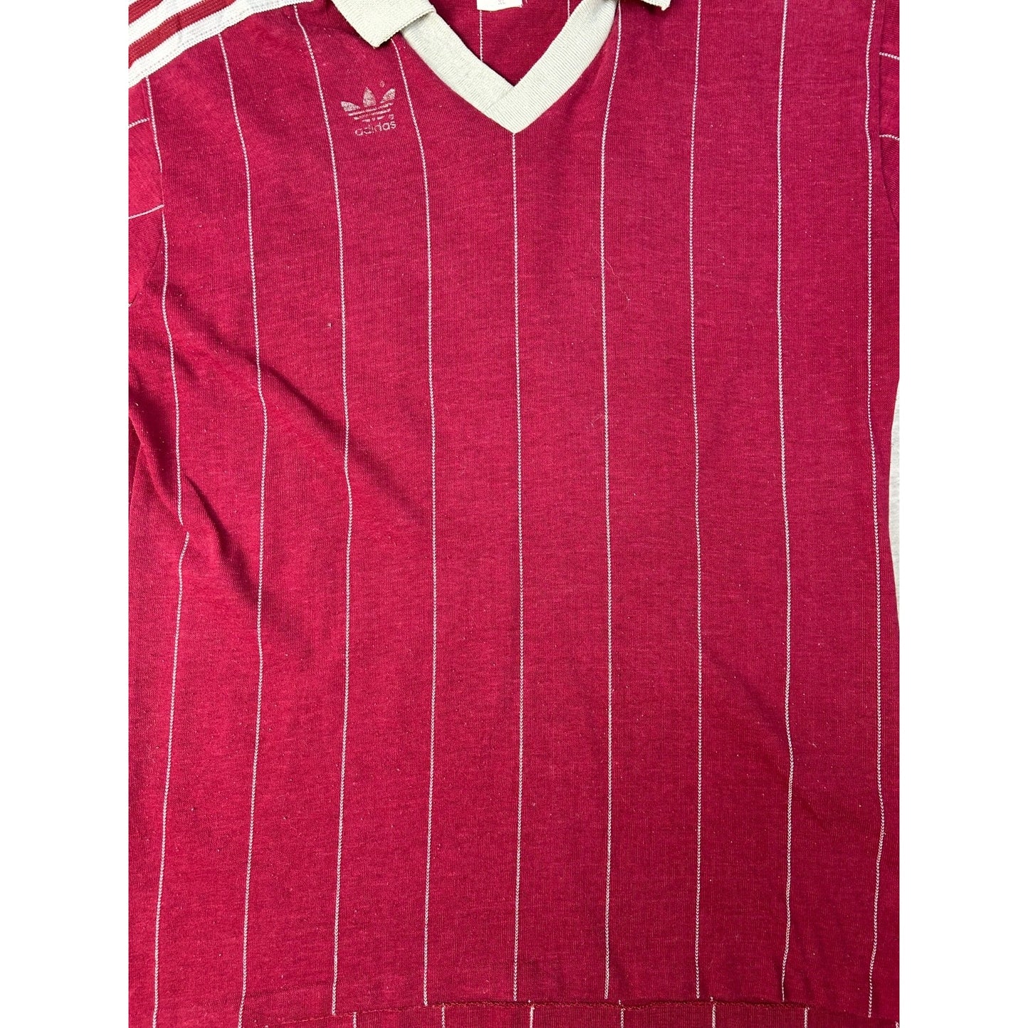Vintage 70s/80s Adidas #14 Pinstripe Soccer Jersey YOUTH Size XL