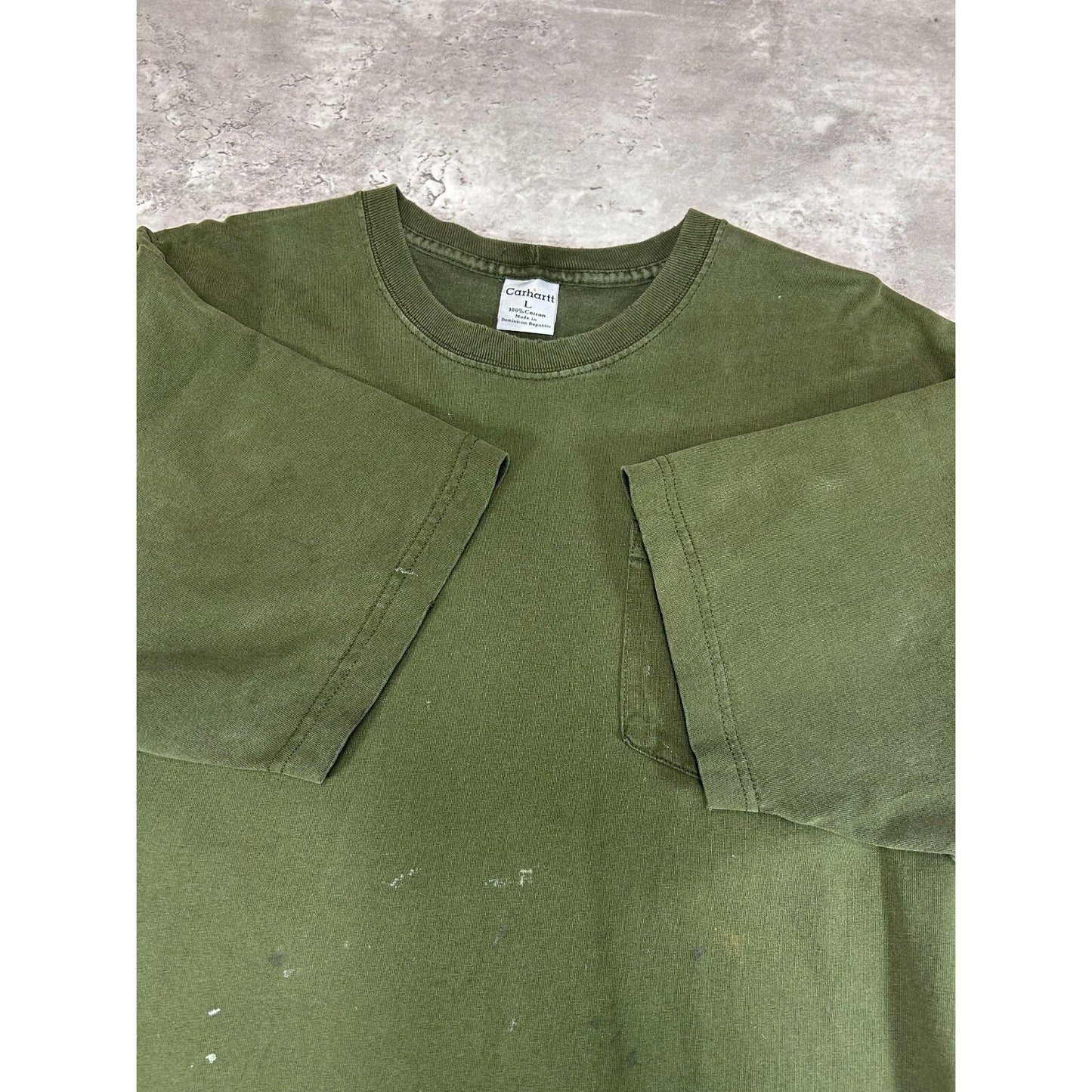 Vintage Carhartt Embroidered Patch Pocket Workwear T-Shirt Size Large