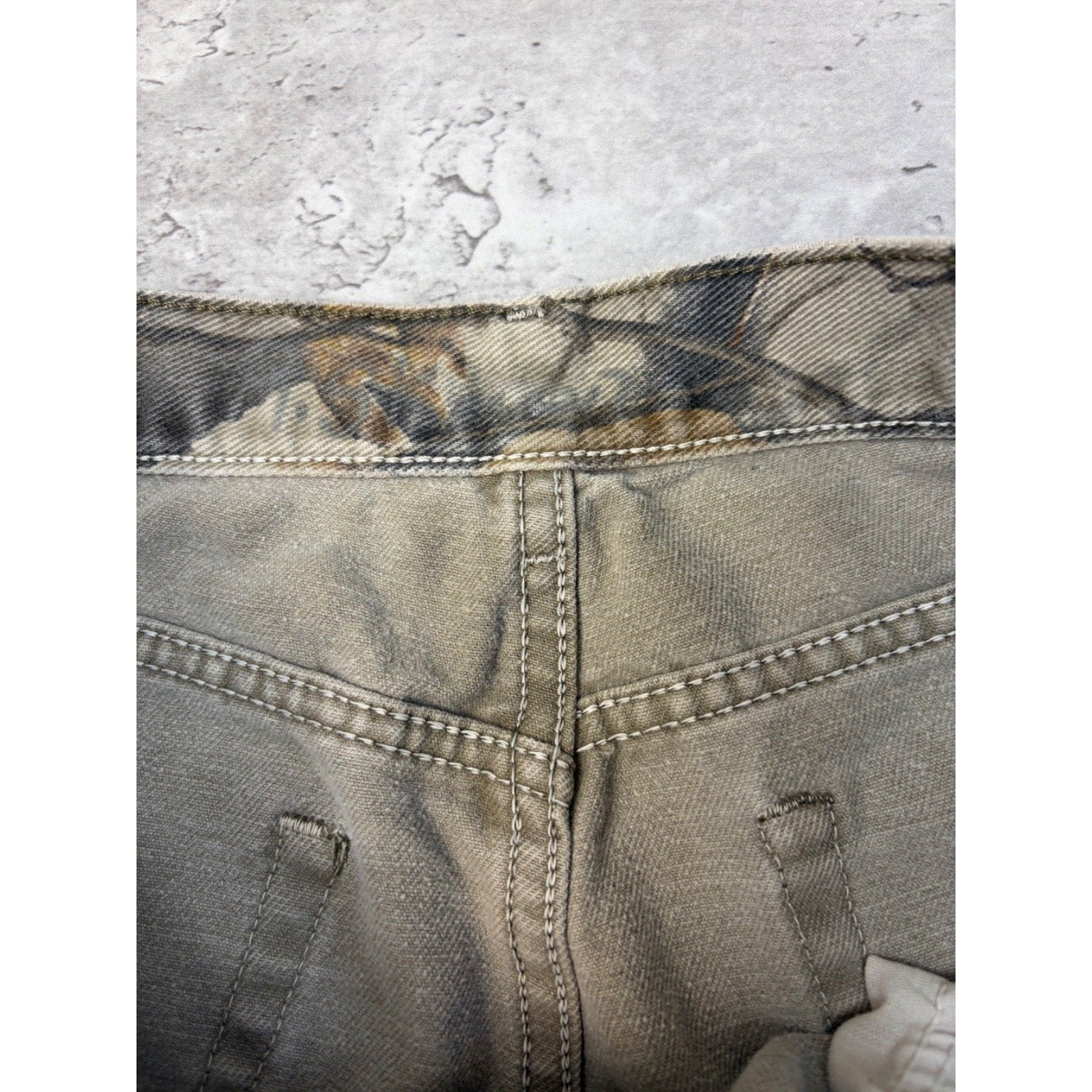Vintage Wrangler Realtree Hardwoods Camo Double Knee Hunting Pants Size 32